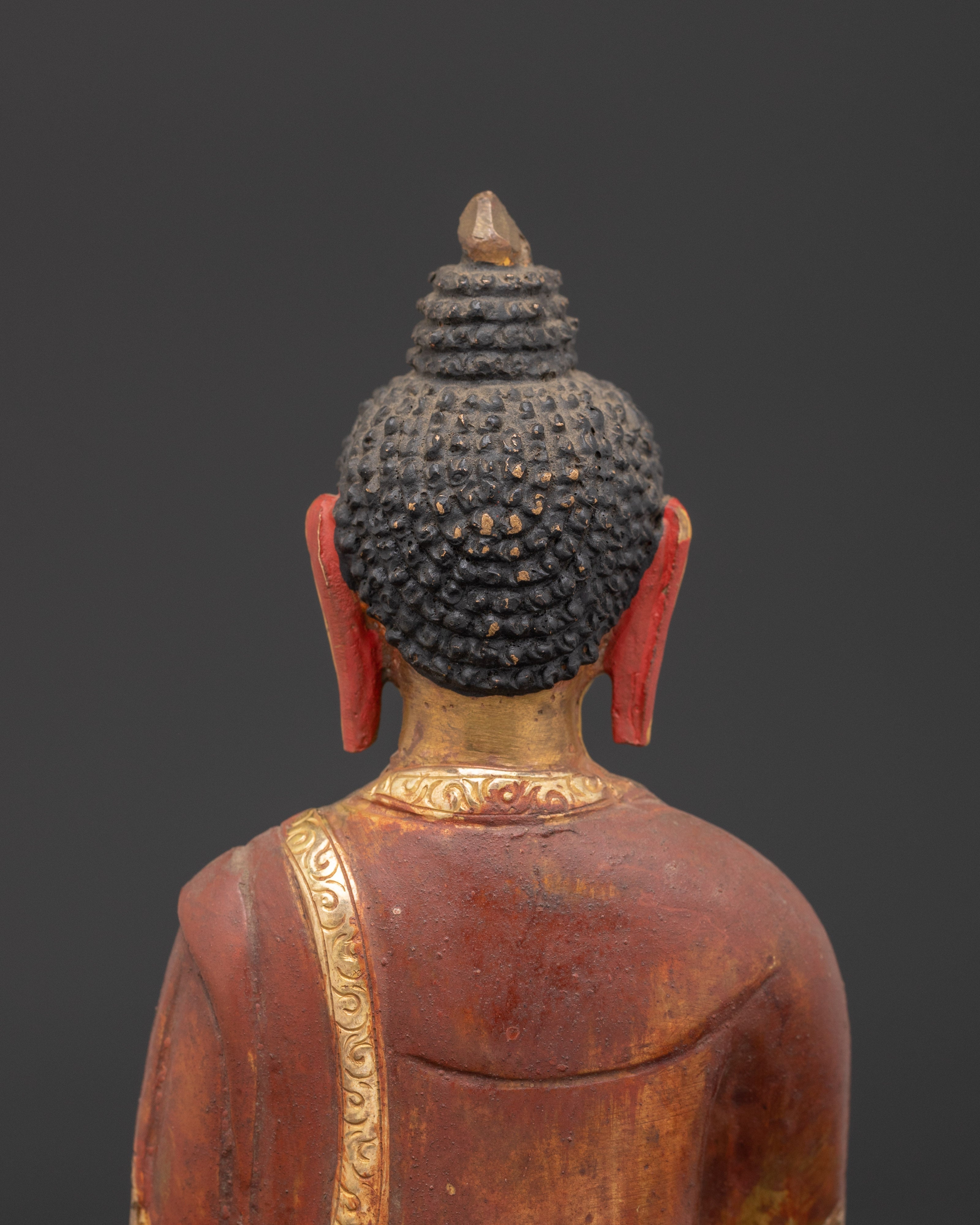 Tibetan Ratnasambhava Sculpture | Copper, Gold Plated Buddhist Icon