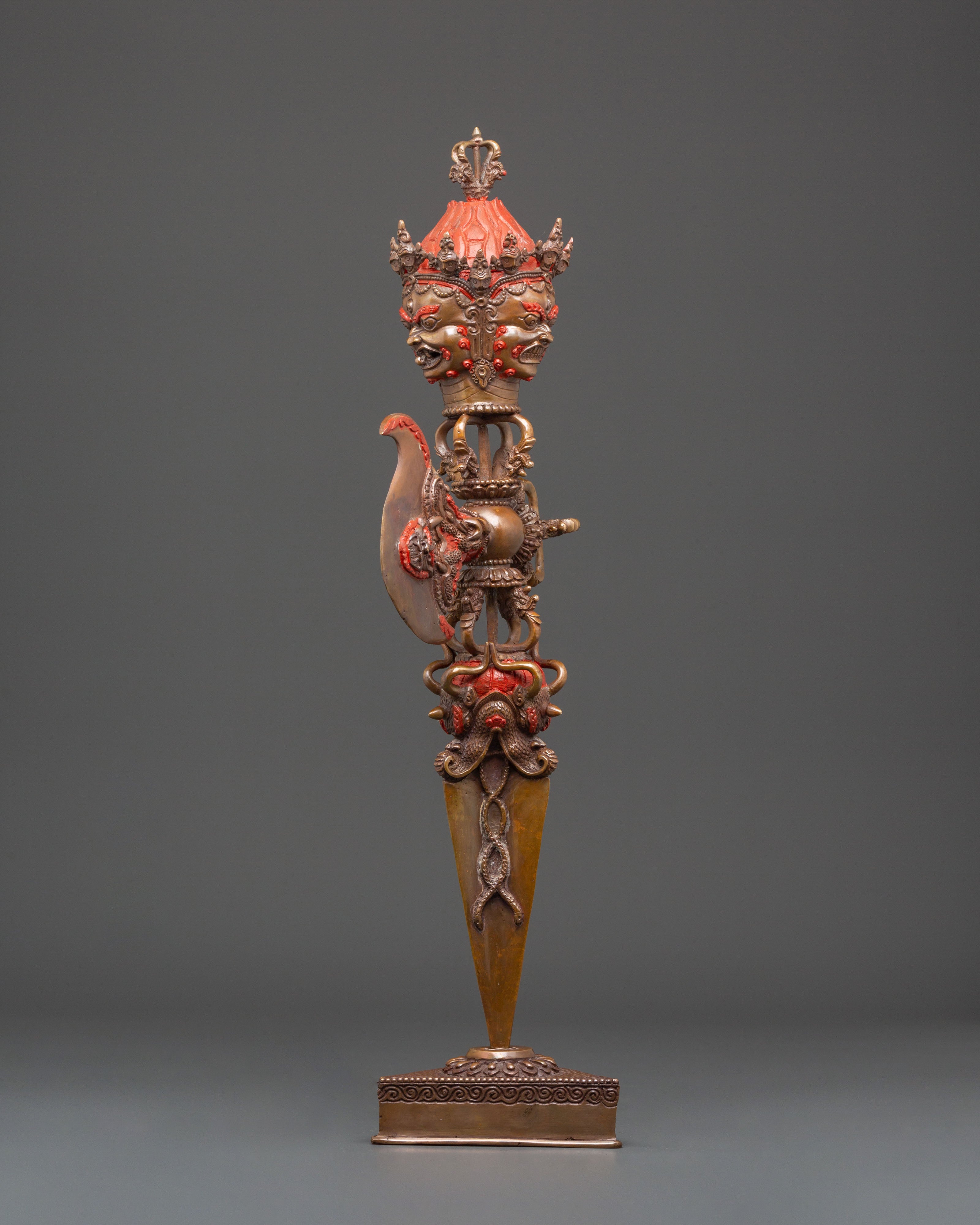 Handmade Spiritual Tibetan Phurba Ritual Dagger | Traditional Buddhist Ceremonial Tool