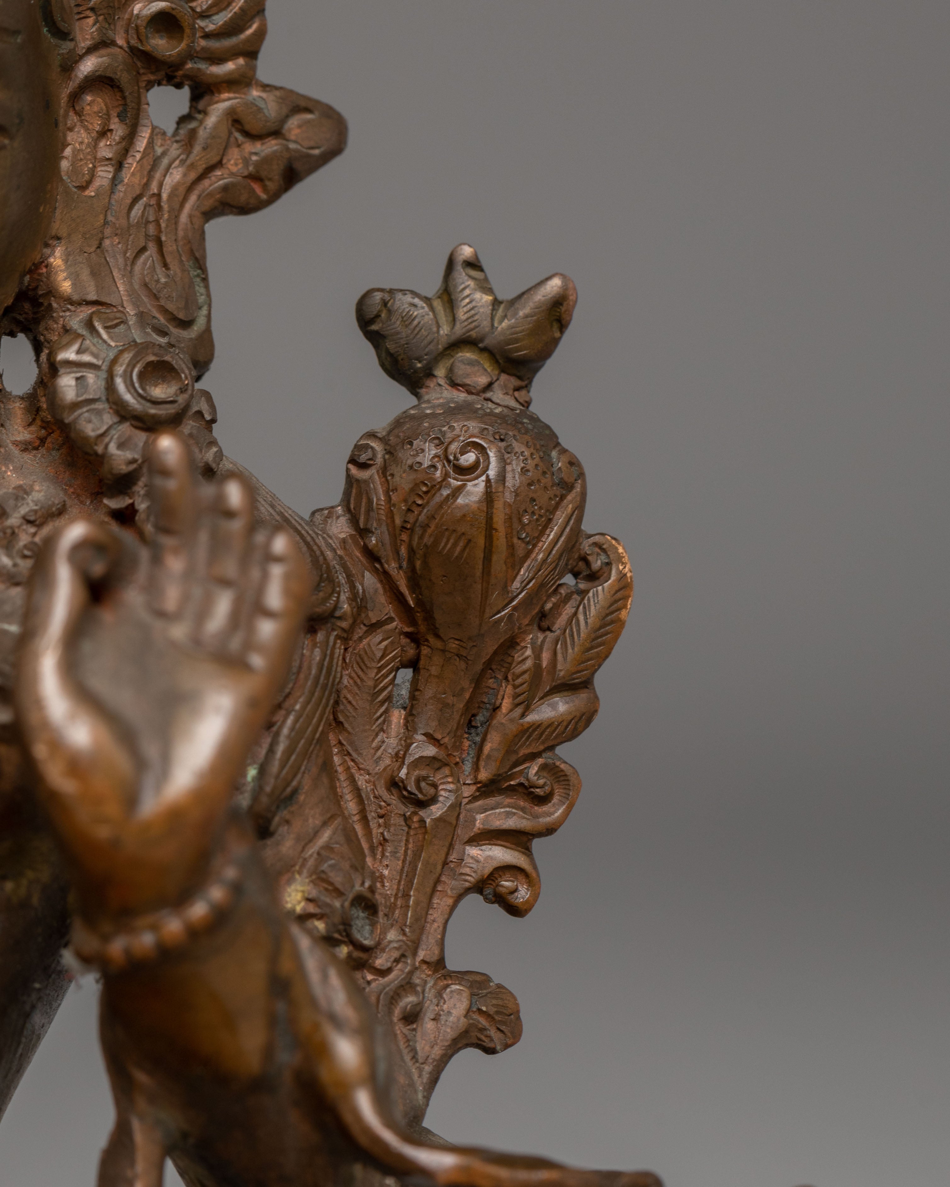 Oxidized Copper Statue of Green | Mother of All Buddhas