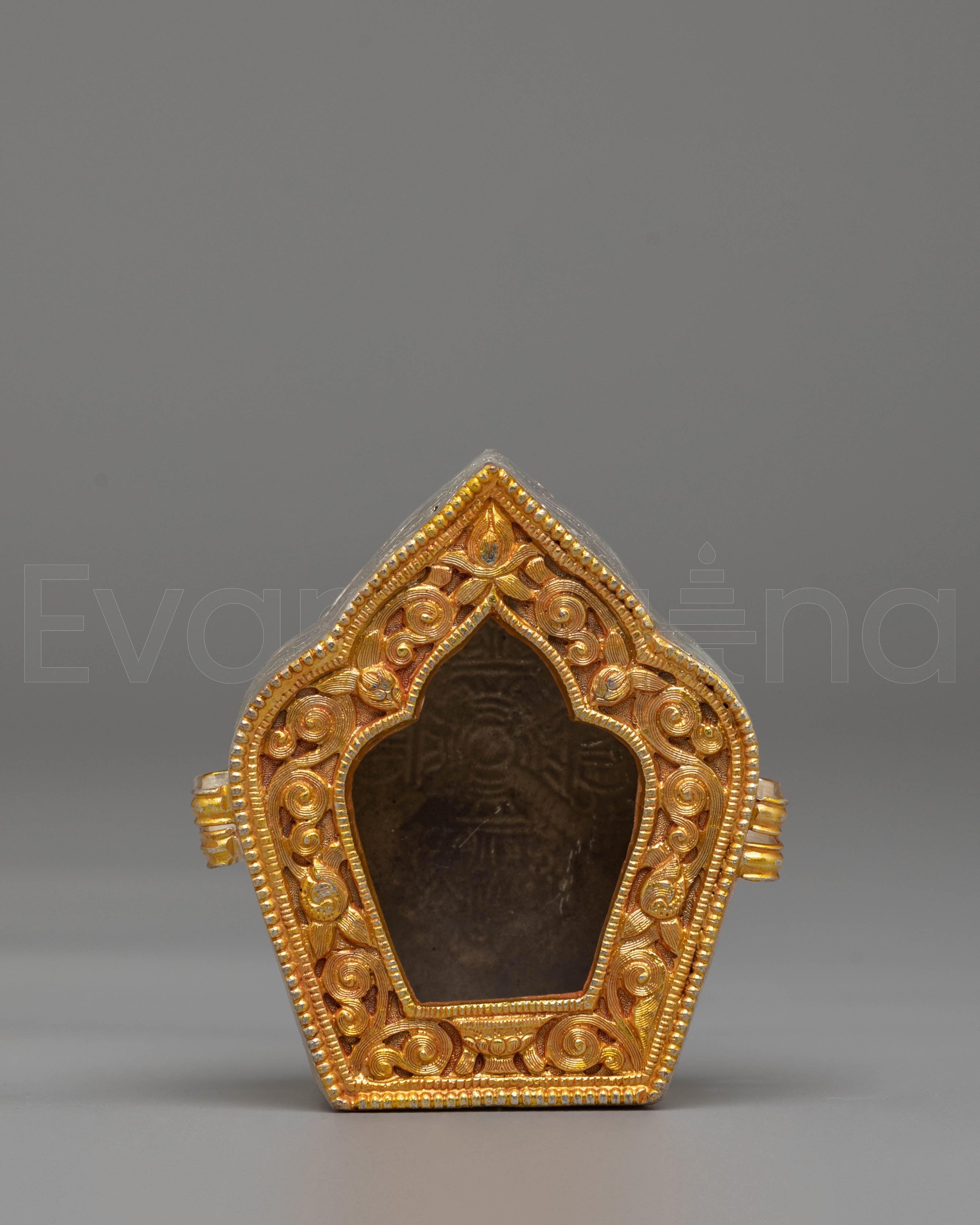 Handcrafted Tibetan Ghau Box | Copper with Electro Gold and Silver Plating