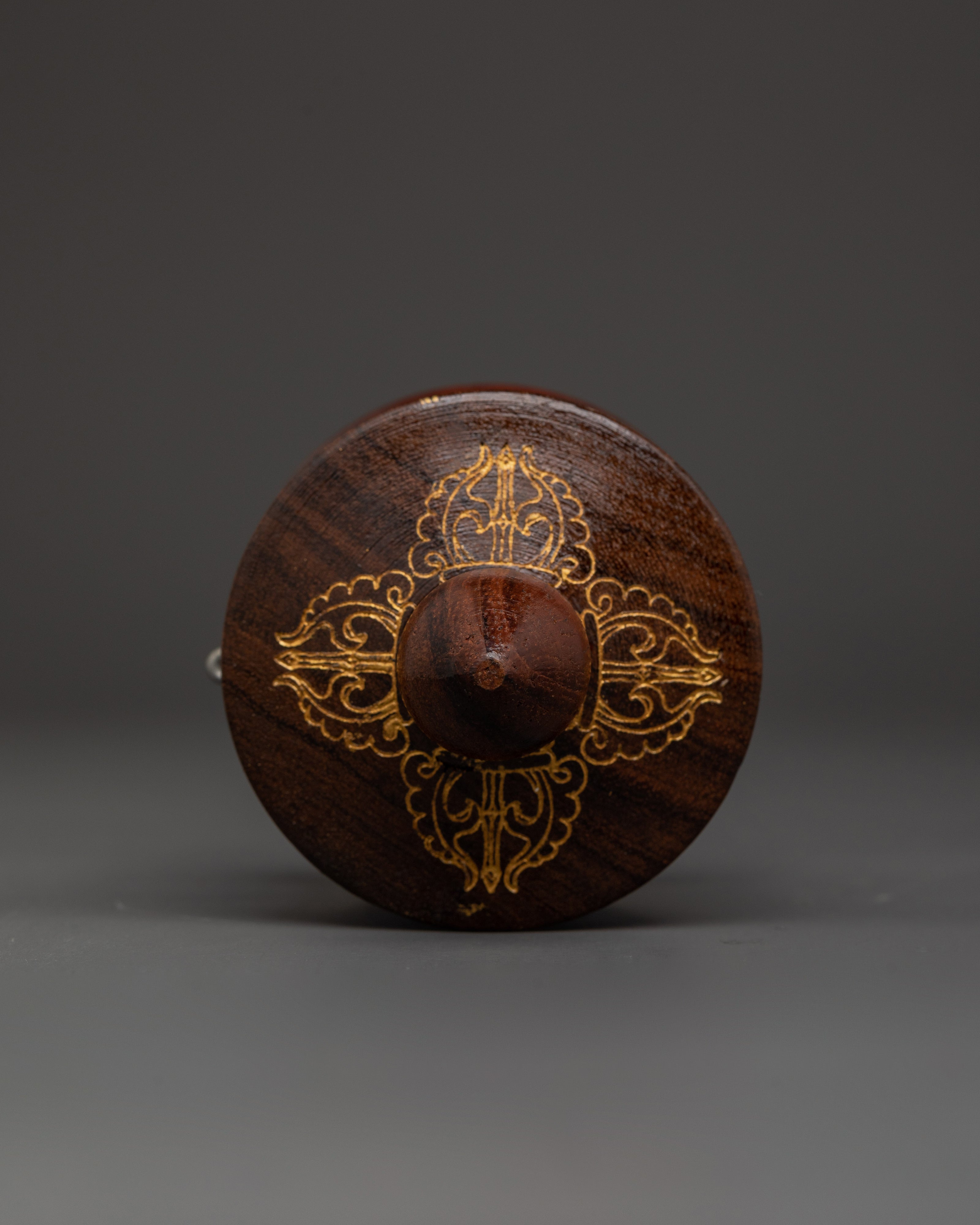 Handcrafted Wooden Prayer Wheel | Tibetan Mantra Spinner