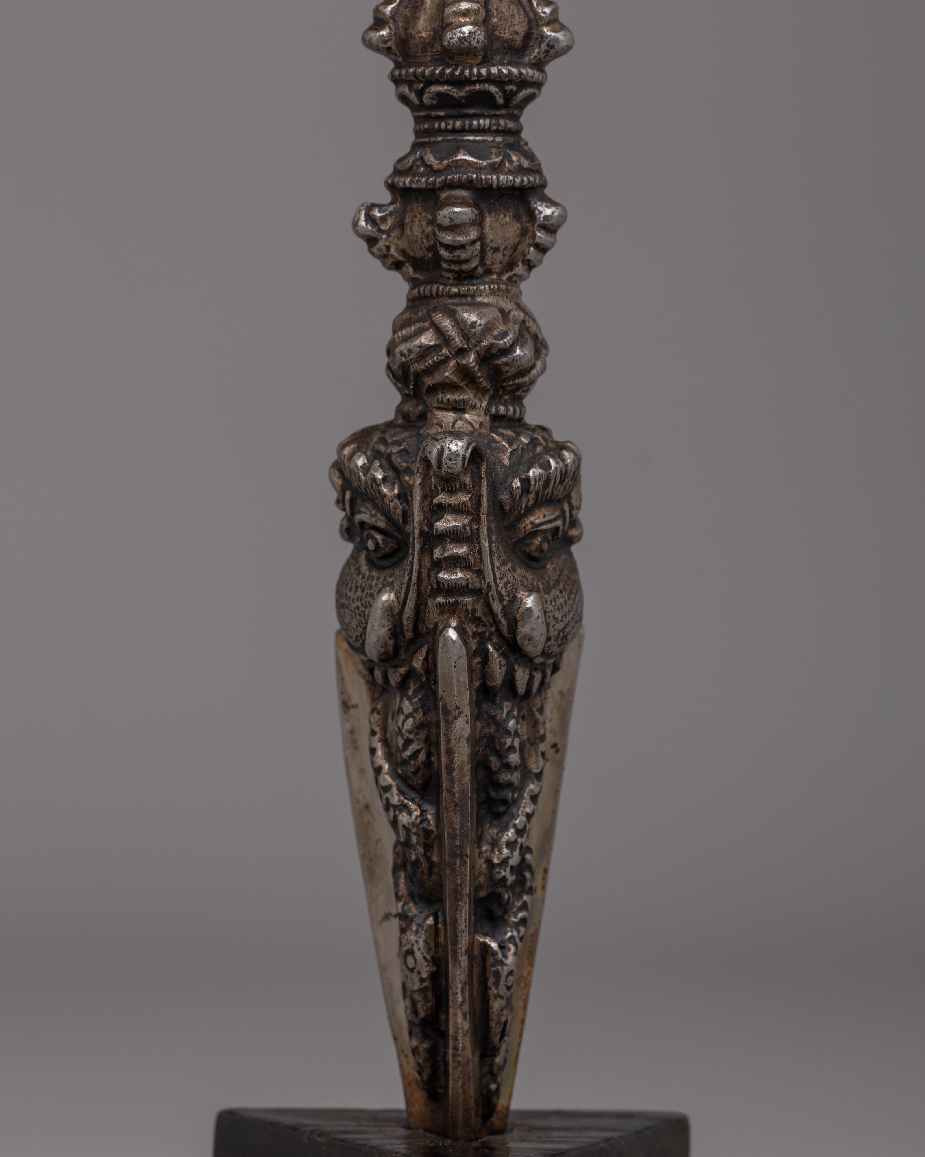 Traditional Tibetan Phurba Dagger | Ritual Dagger for Altar