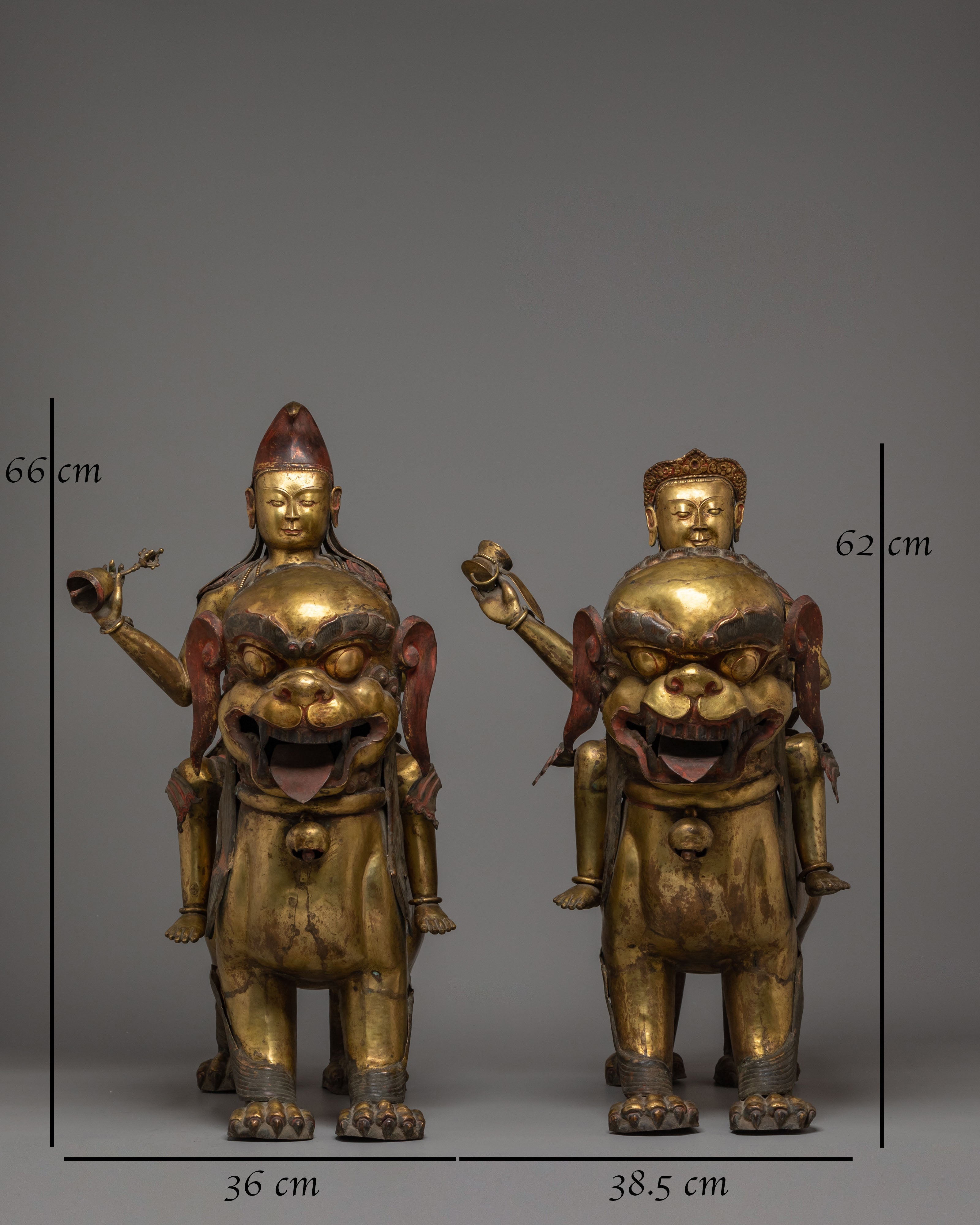 Handmade Lion Set Statue | Pair of Lion