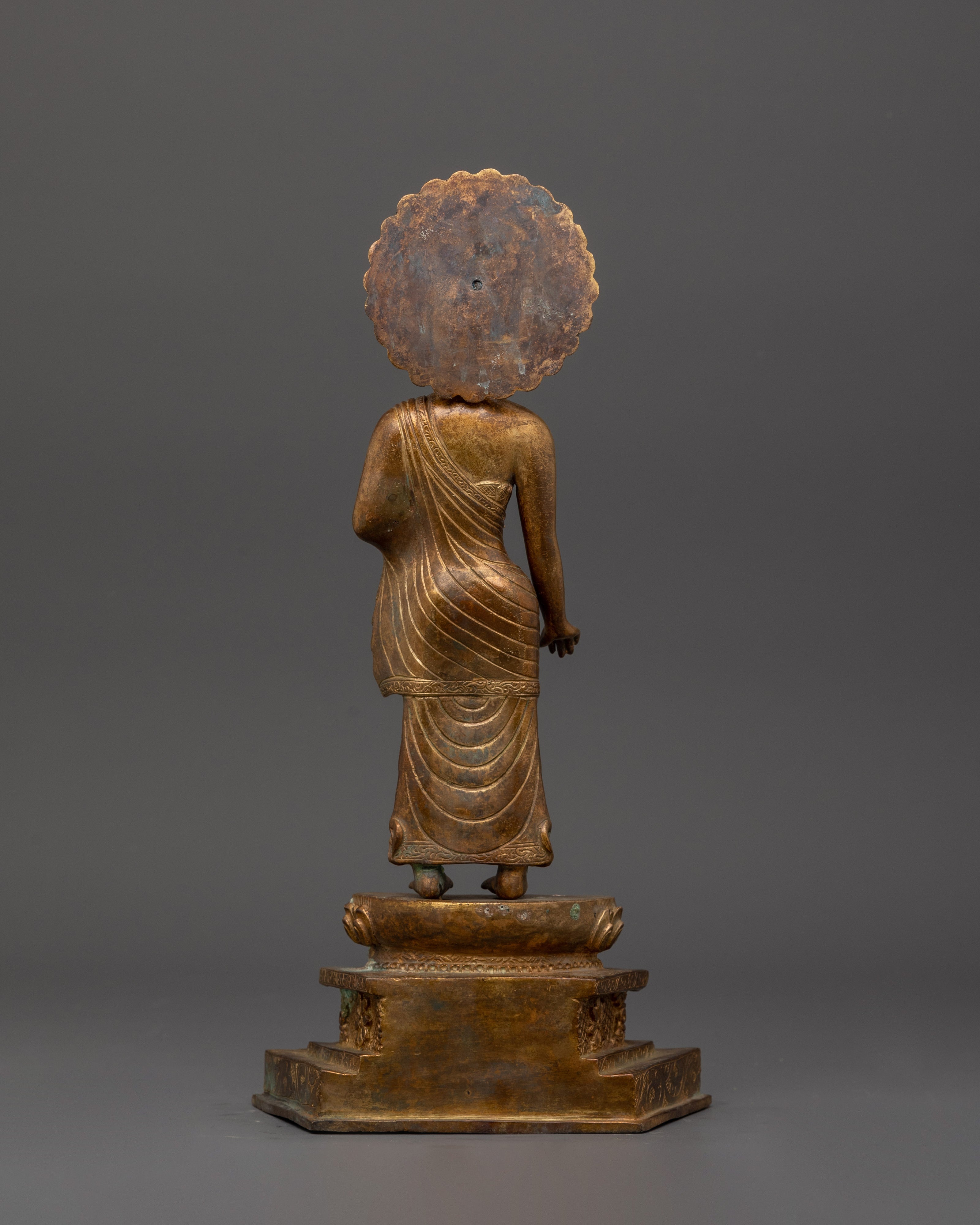 Antique Finish Shakyamuni Buddha Statue | Meditation Space and Sacred Decor