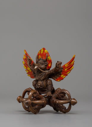 Handcrafted Garuda Oxidized Copper Statue | A Symbol of Power