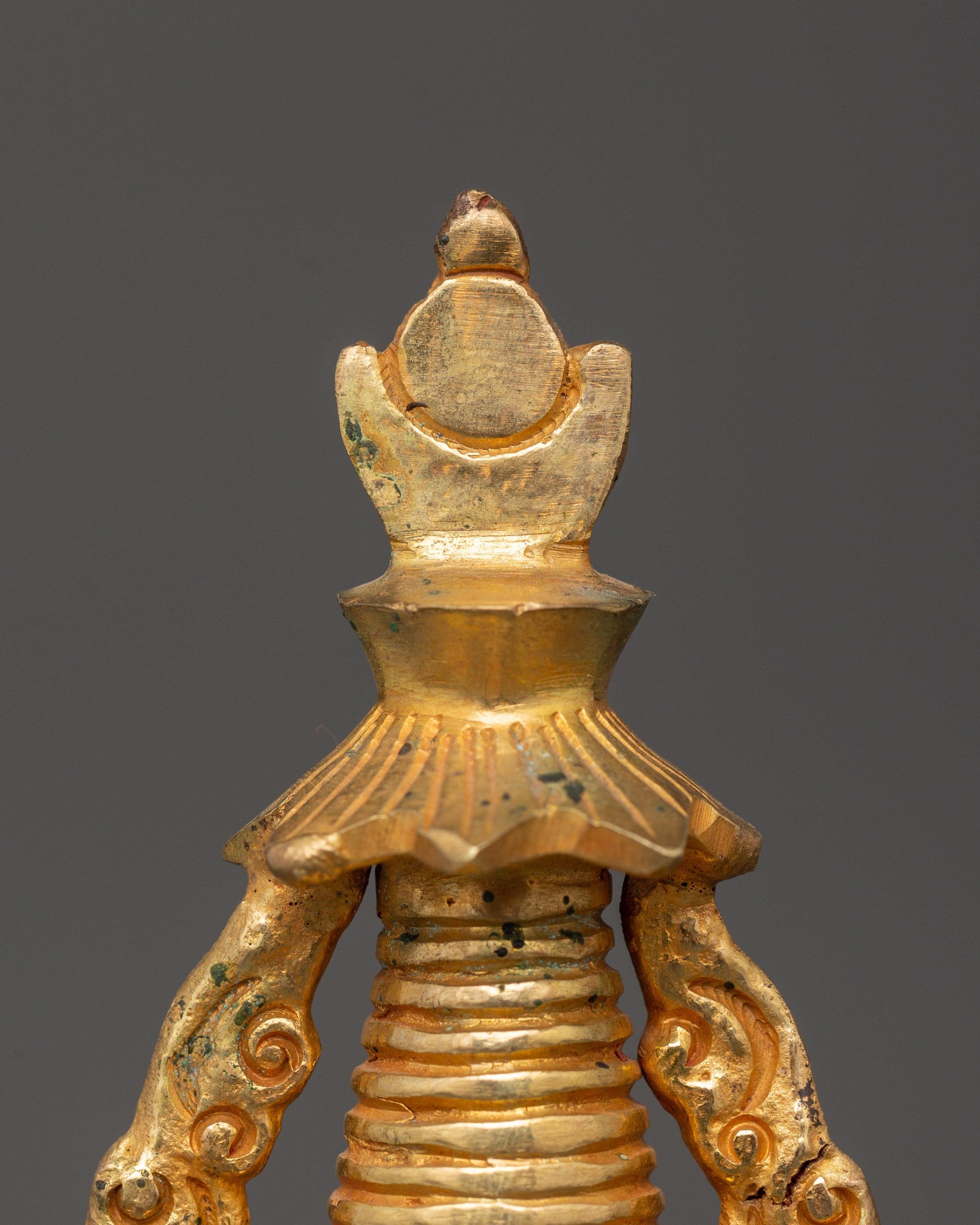 Sacred Tibetan Stupa Statue | Tibetan Buddhist Shrine Artifact