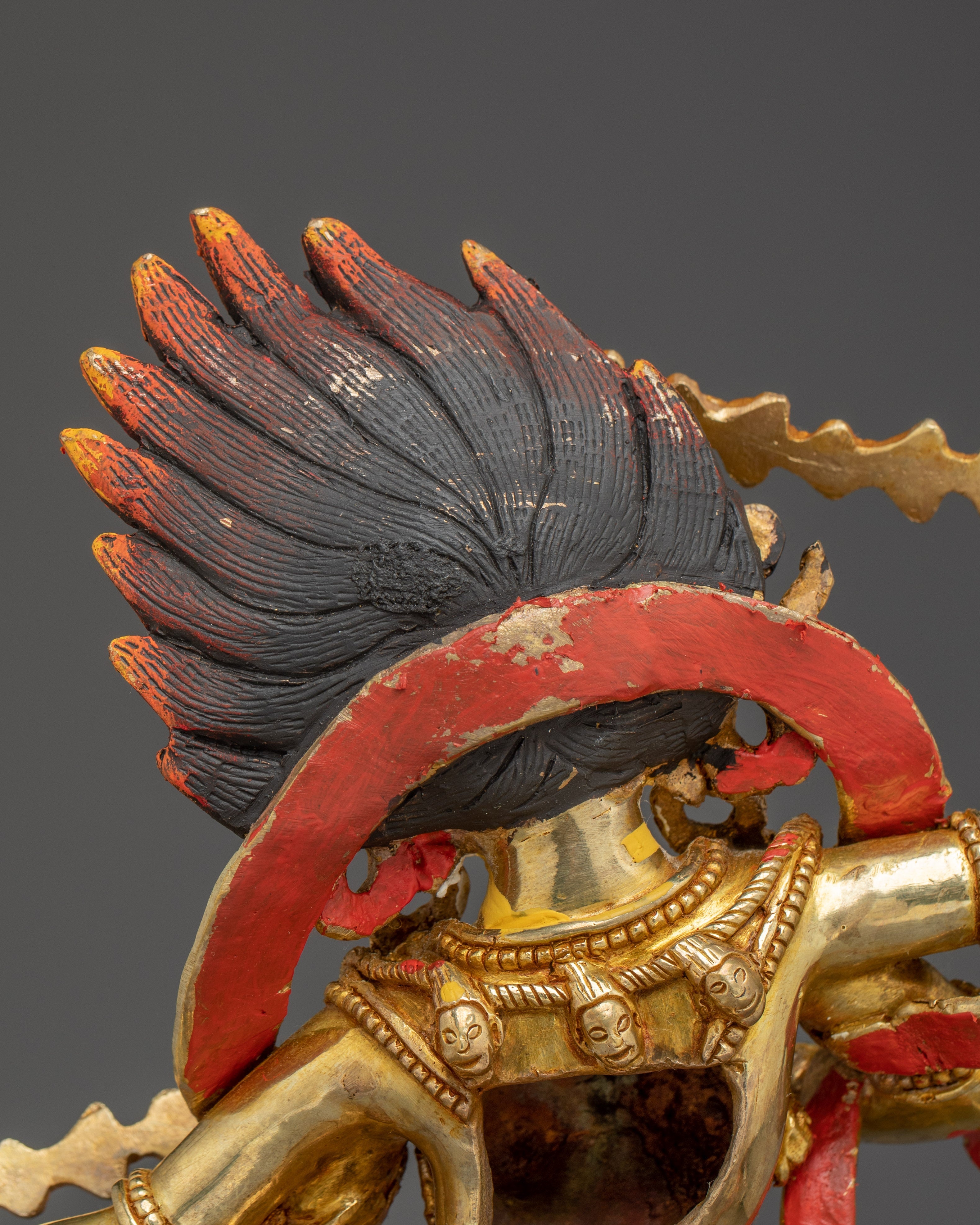 Goddess of Magnetism Kurukulla Statue | Tibetan Copper Gold Plated Deity