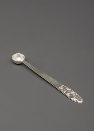 Pure Silver Glass with Spoon Set | Handcrafted Silver Ritual Cup