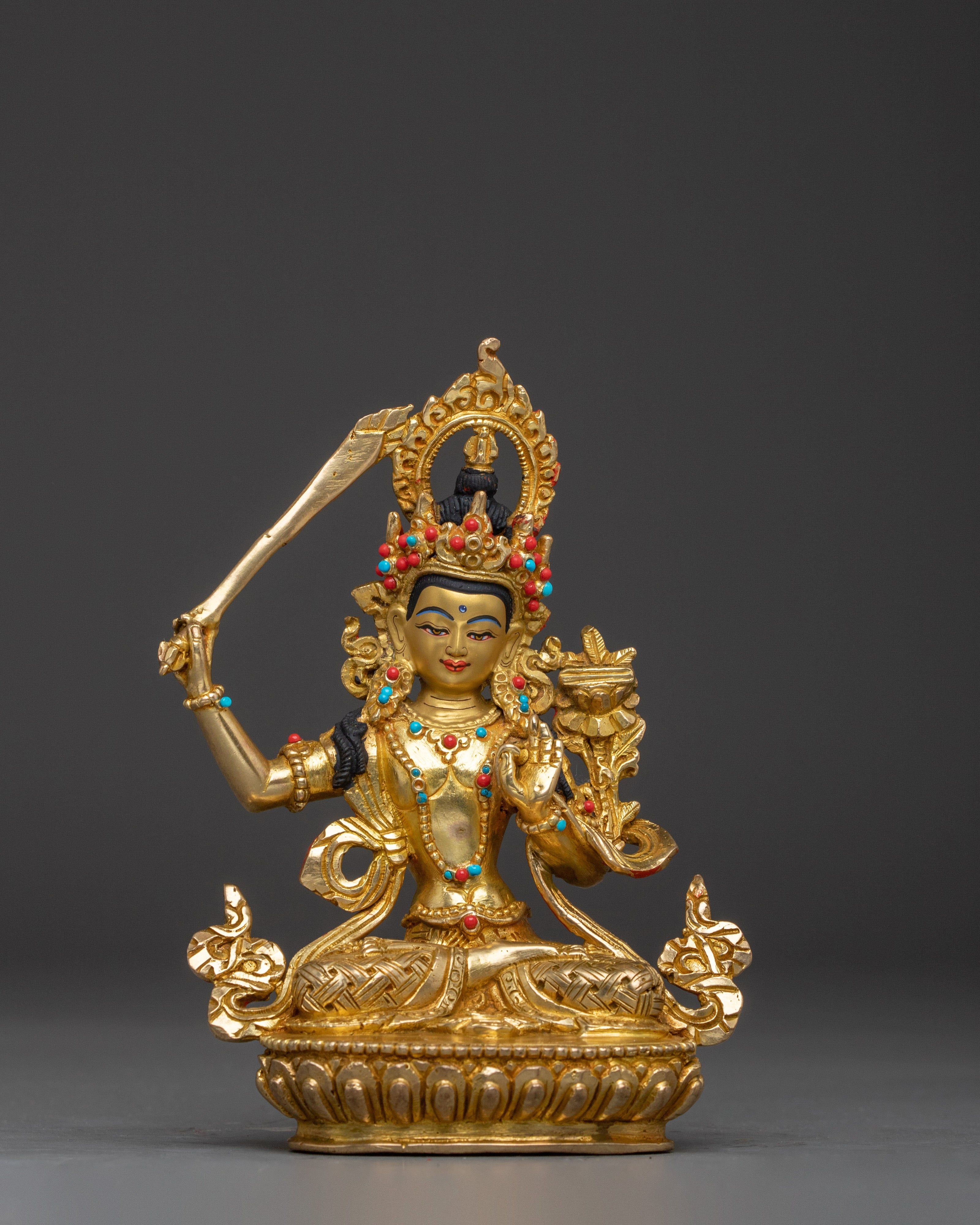 Golden Bodhisattva Statue Set | Tibetan Buddhism Five Enlightened  Beings