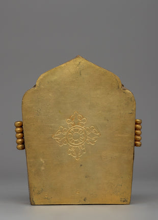Traditional Mini Ghau Box | A Handcrafted Gold-Plated Tibetan Amulet Box