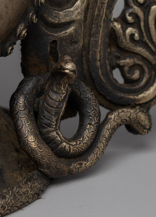Bronze Bhairav Mask | Sacred Wall Sculpture for Meditation & Decor | Traditional Gift Idea From Nepal