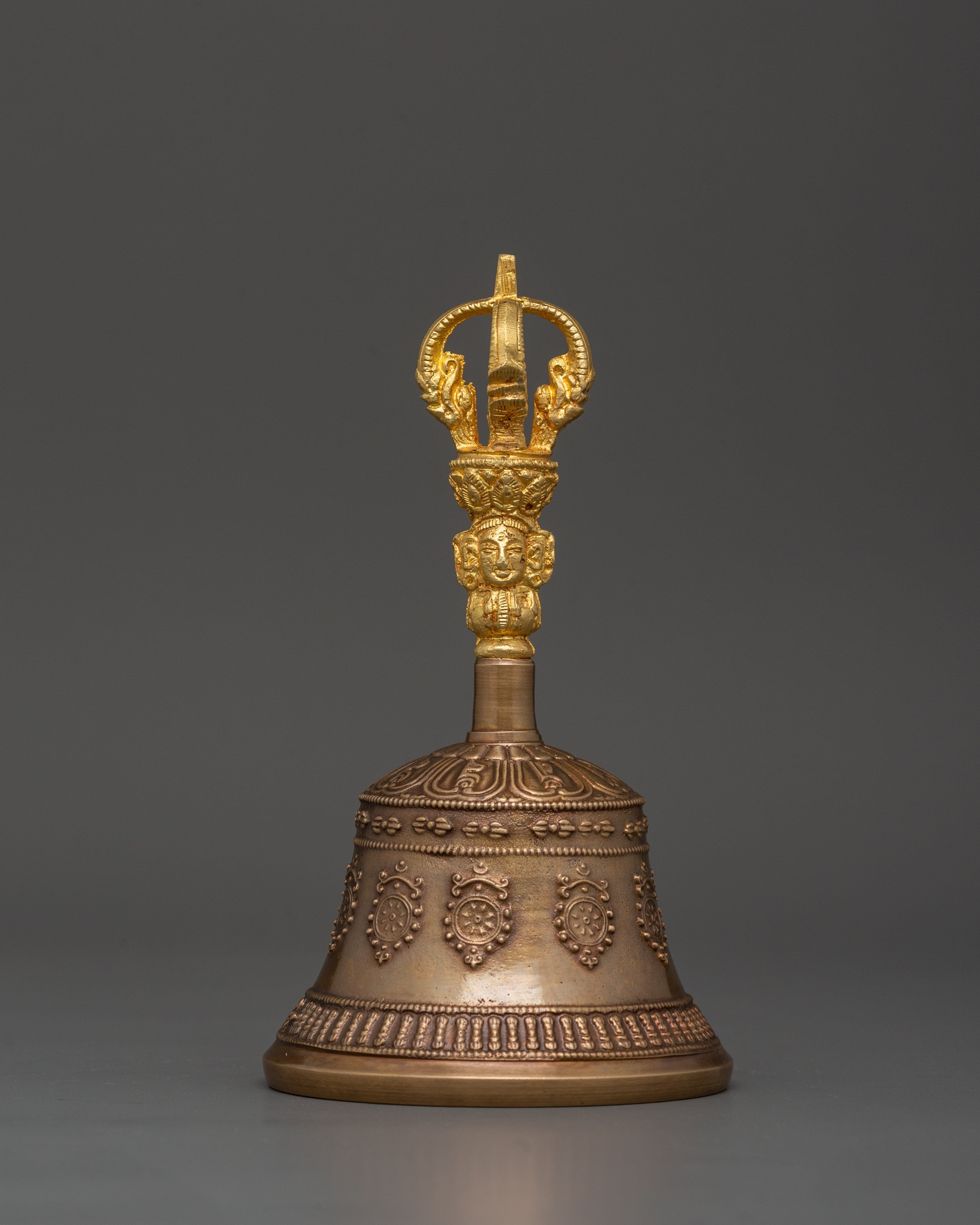 Tibetan Ritual Bell and Vajra | Brass and Bronze Buddhist Tools for Rituals