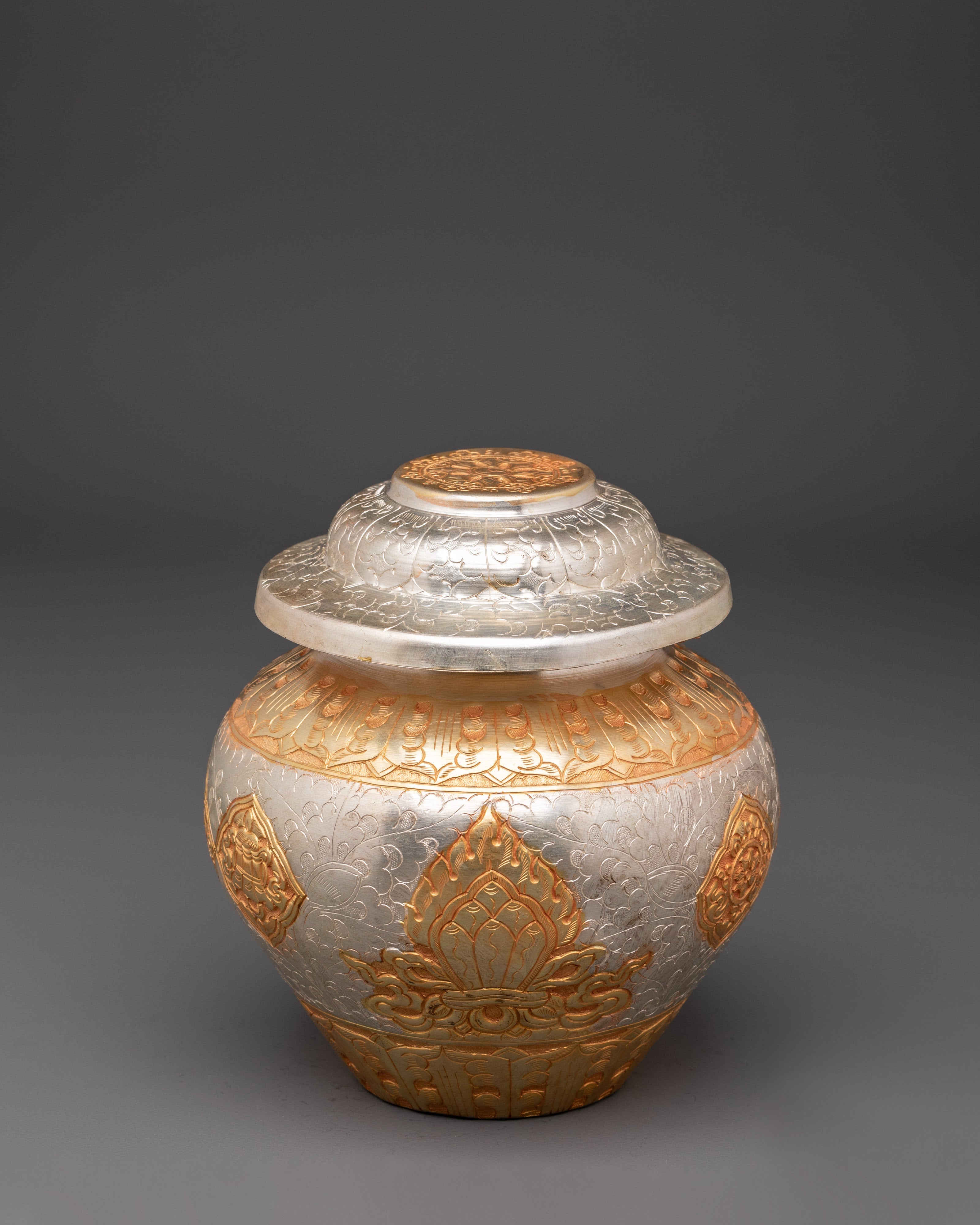 Tibetan Ritual Rice Offering Pot | Prosperity Blessing Jar