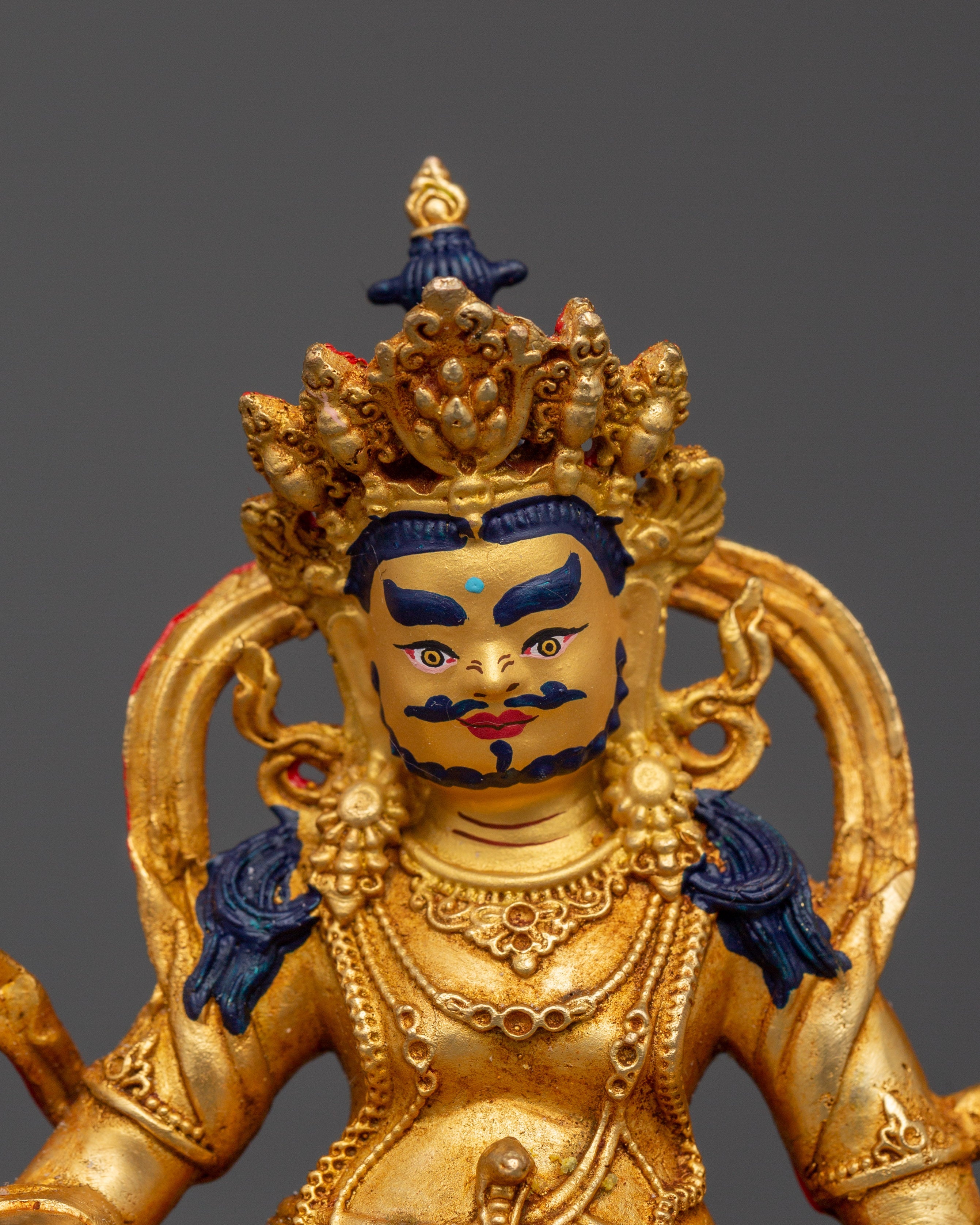 Gold-Plated Dzambala Statue | Tibetan God of Wealth and Prosperity
