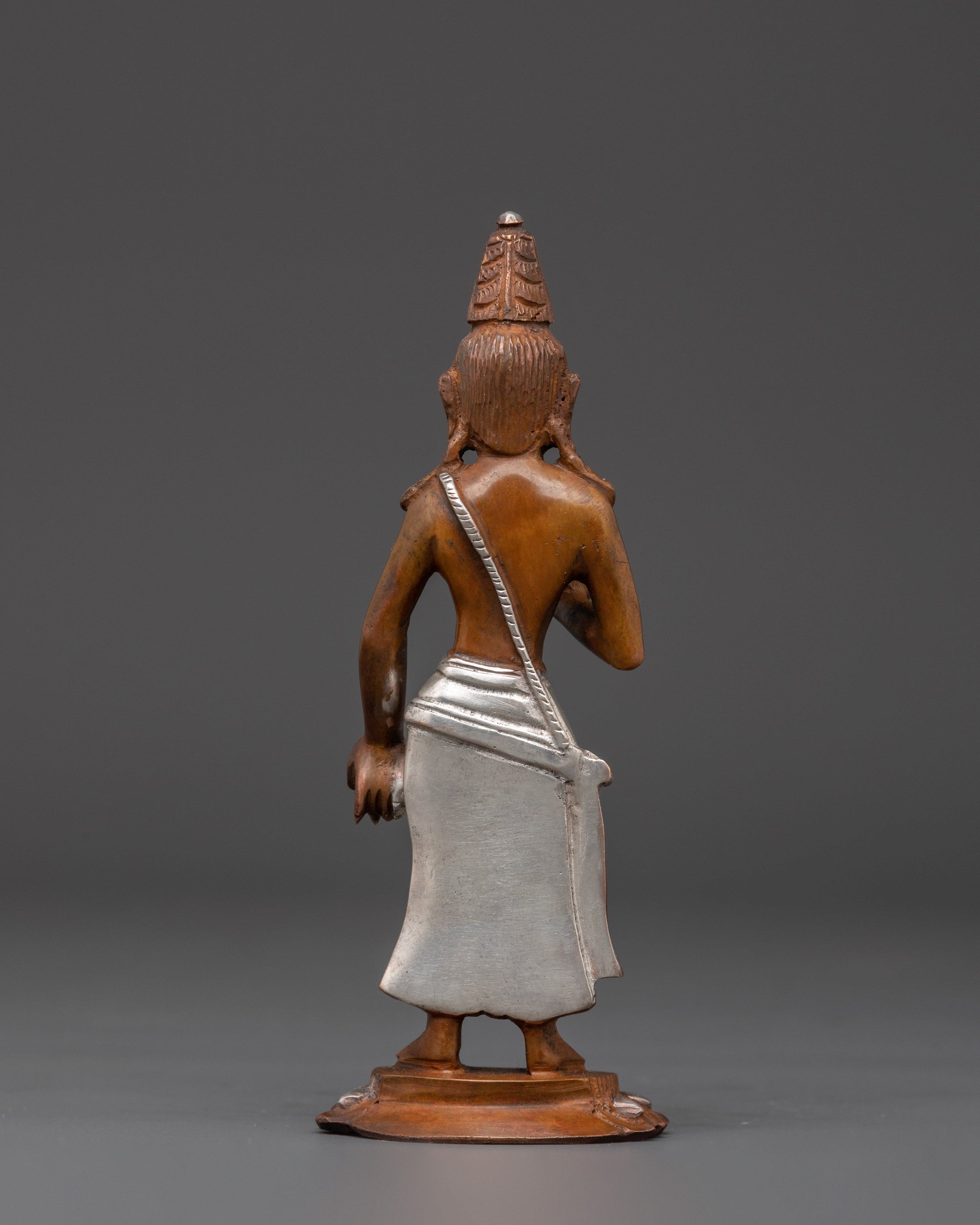 Lokeshwor Handmade statue | Silver Plated Buddhist Deity