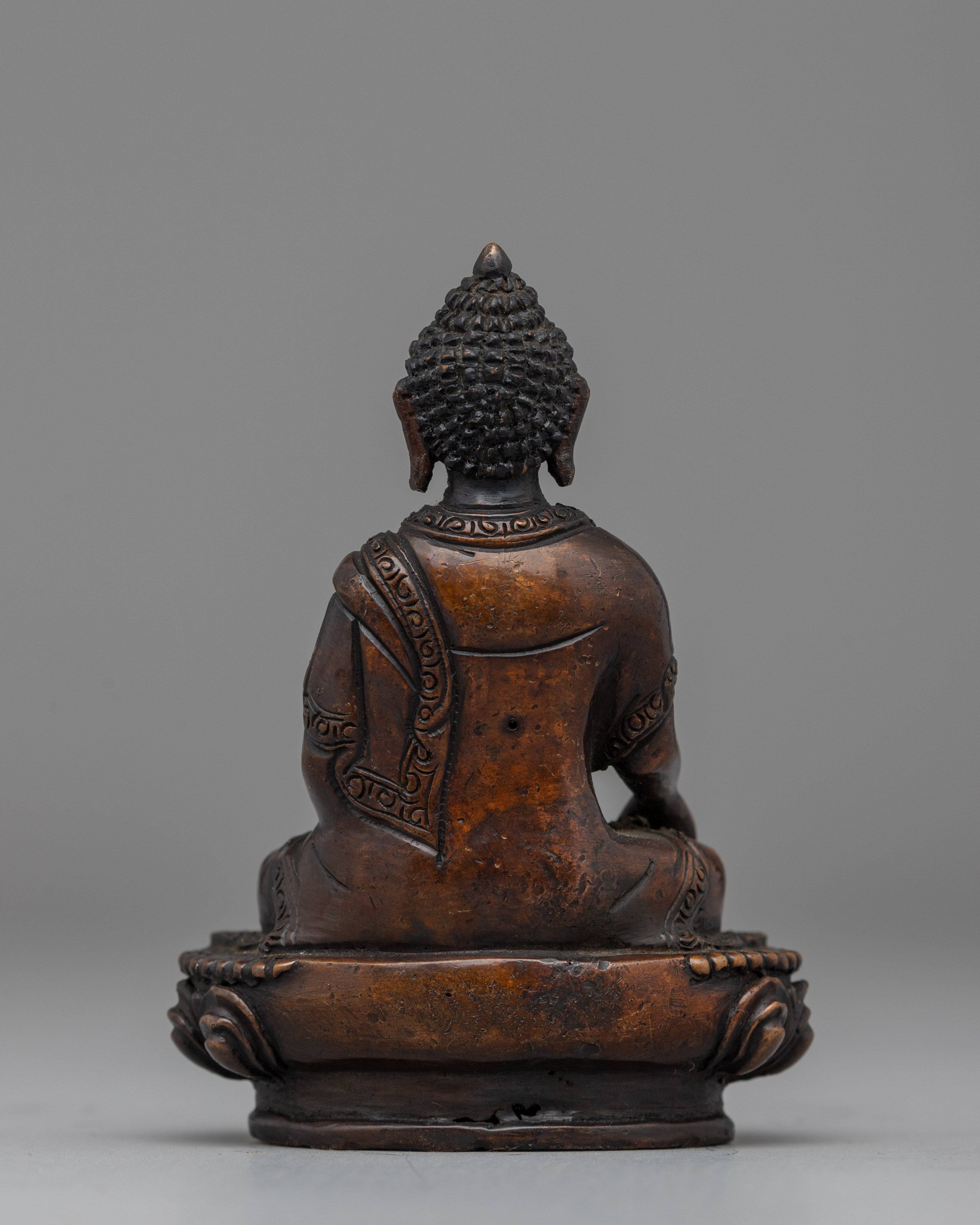 Oxidized Copper Shakyamuni Buddha | Symbol of Peace and Enlightenment
