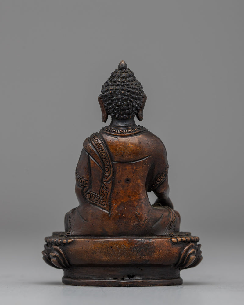 Oxidized Copper Shakyamuni Buddha | Symbol of Peace and Enlightenment