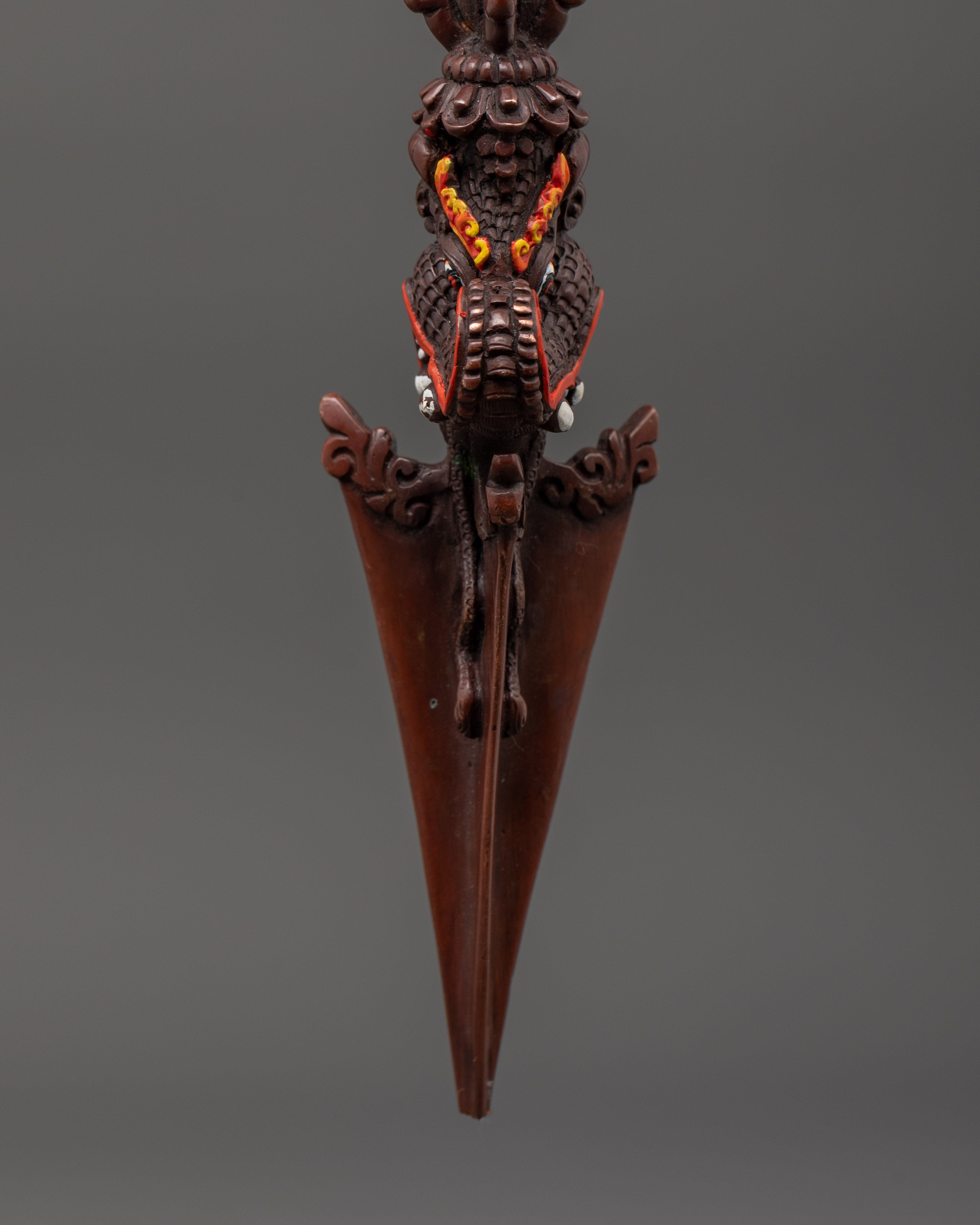 Oxidized Copper Phurba Dagger | Tibetan Ritual Tool of Protection