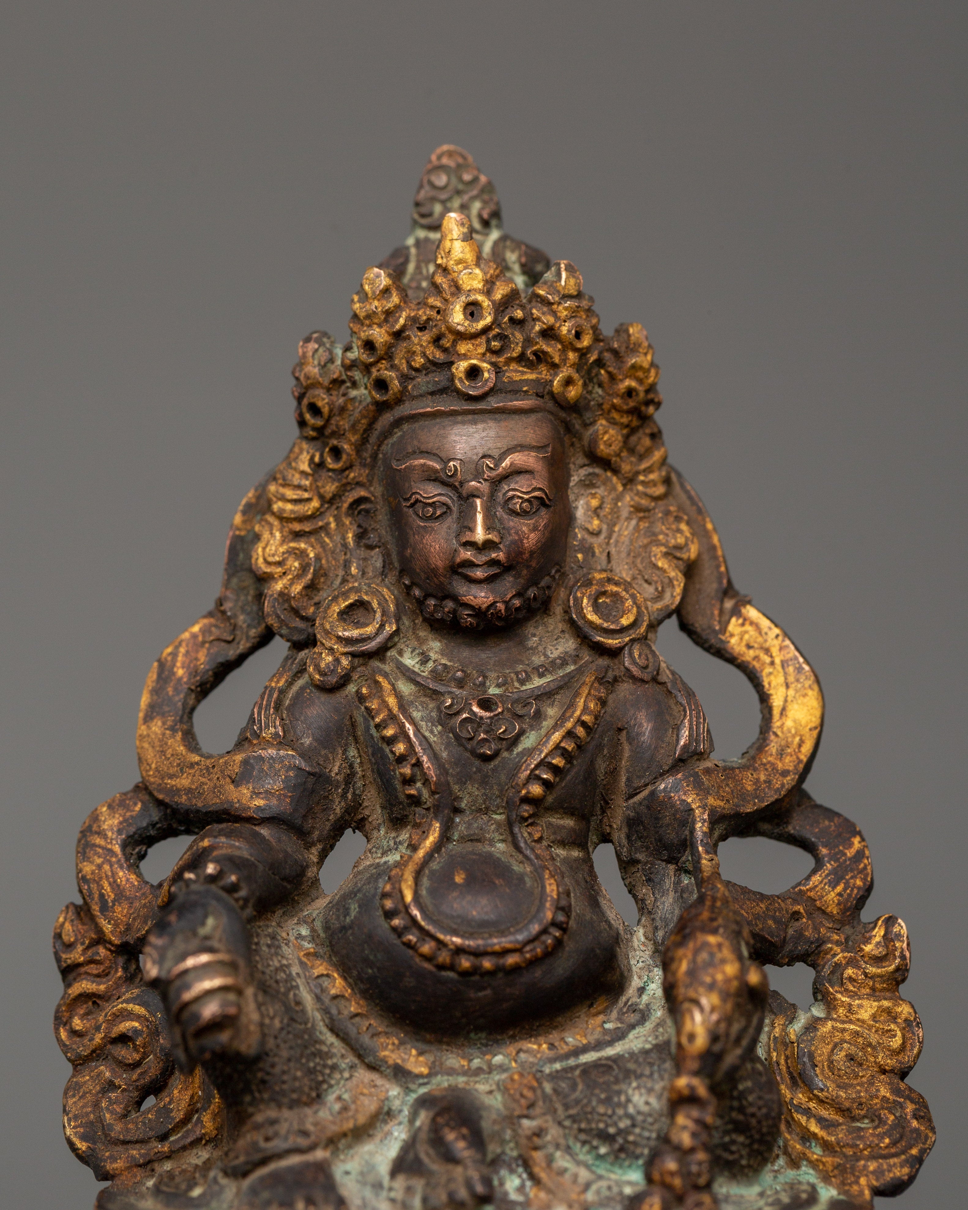 Dzambhala Tibetan Buddhist Wealth Deity Statue | Symbol for Wealth and Prosperity
