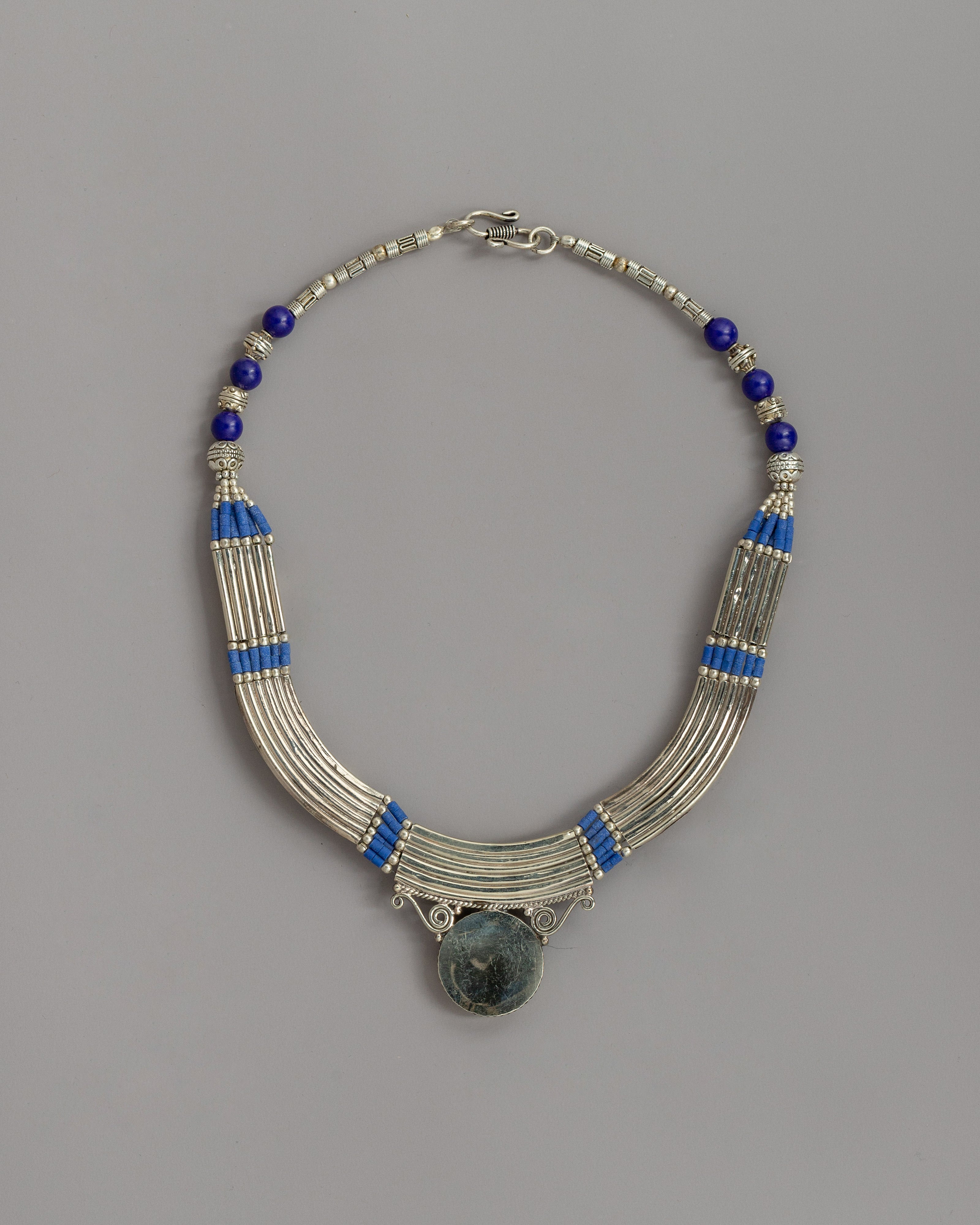 Handcrafted Lapis Lazuli Necklace | A Timeless Statement Piece