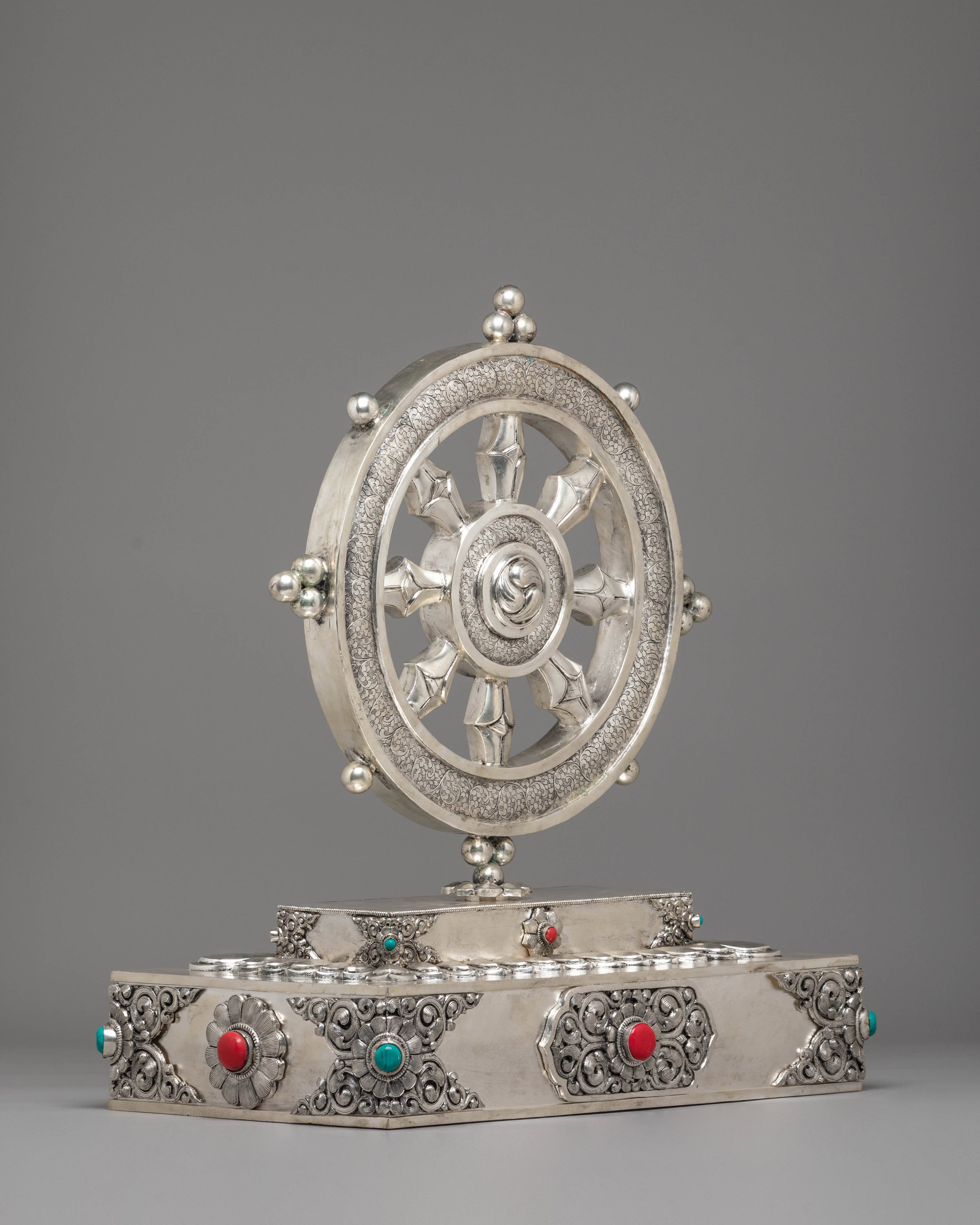 Handcrafted Buddhist Dharma Wheel | Symbol of Spiritual Enlightenment