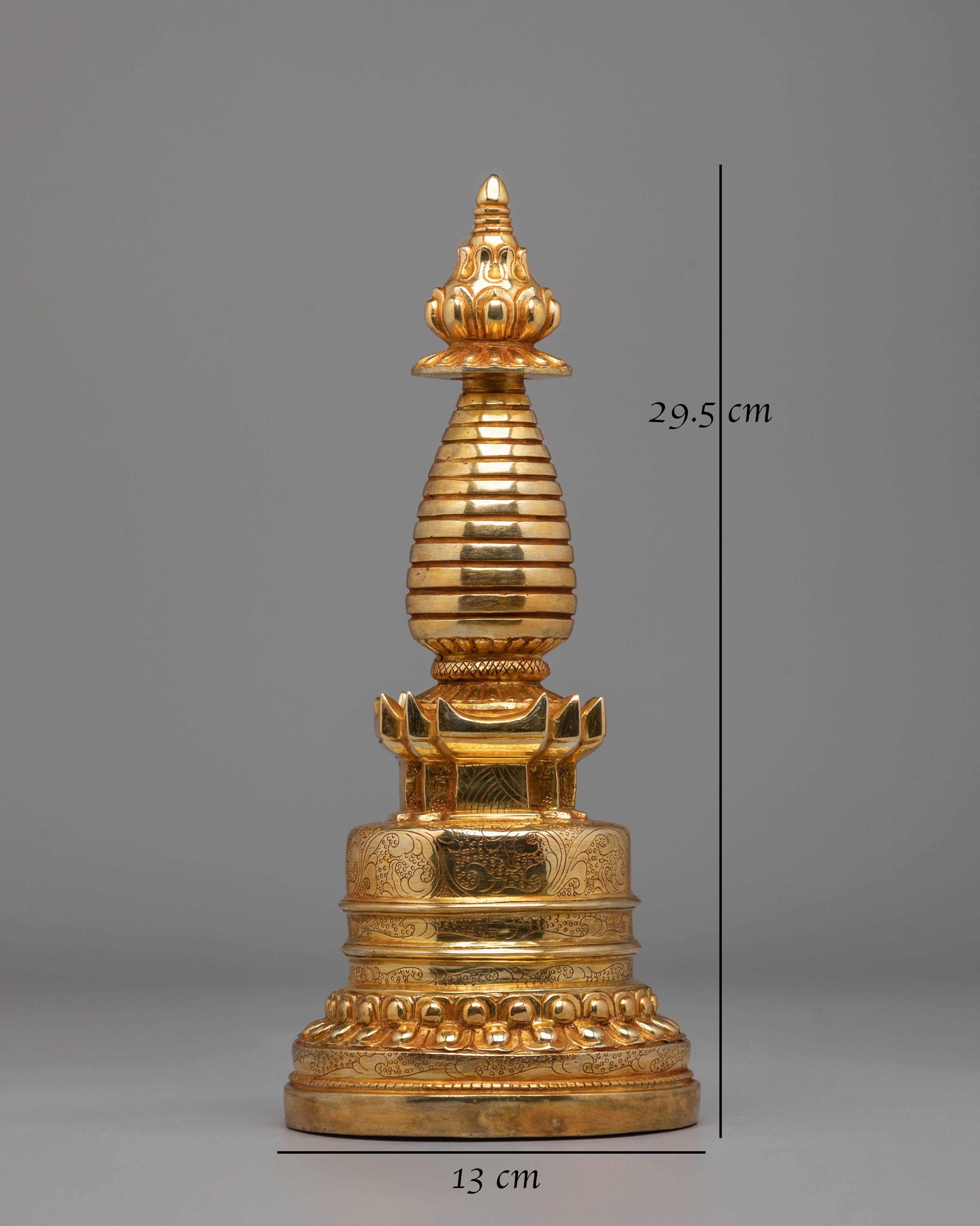 Sacred Handcrafted Stupa for Ritual Use | Perfect for Meditation and Spiritual Practices