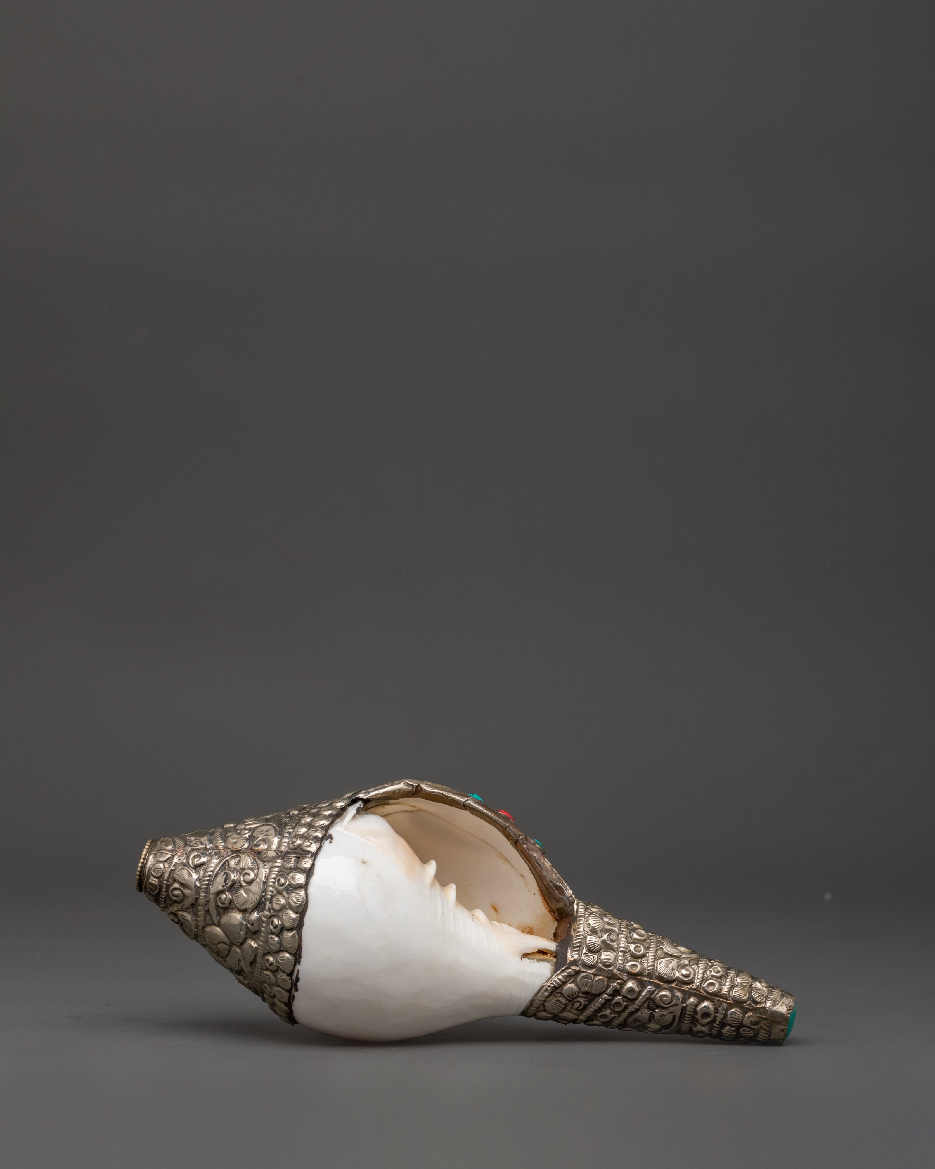 Tibetan Sacred Ritual Item Conch Shell | Handcrafted Shankha for Rituals and Ceremonies