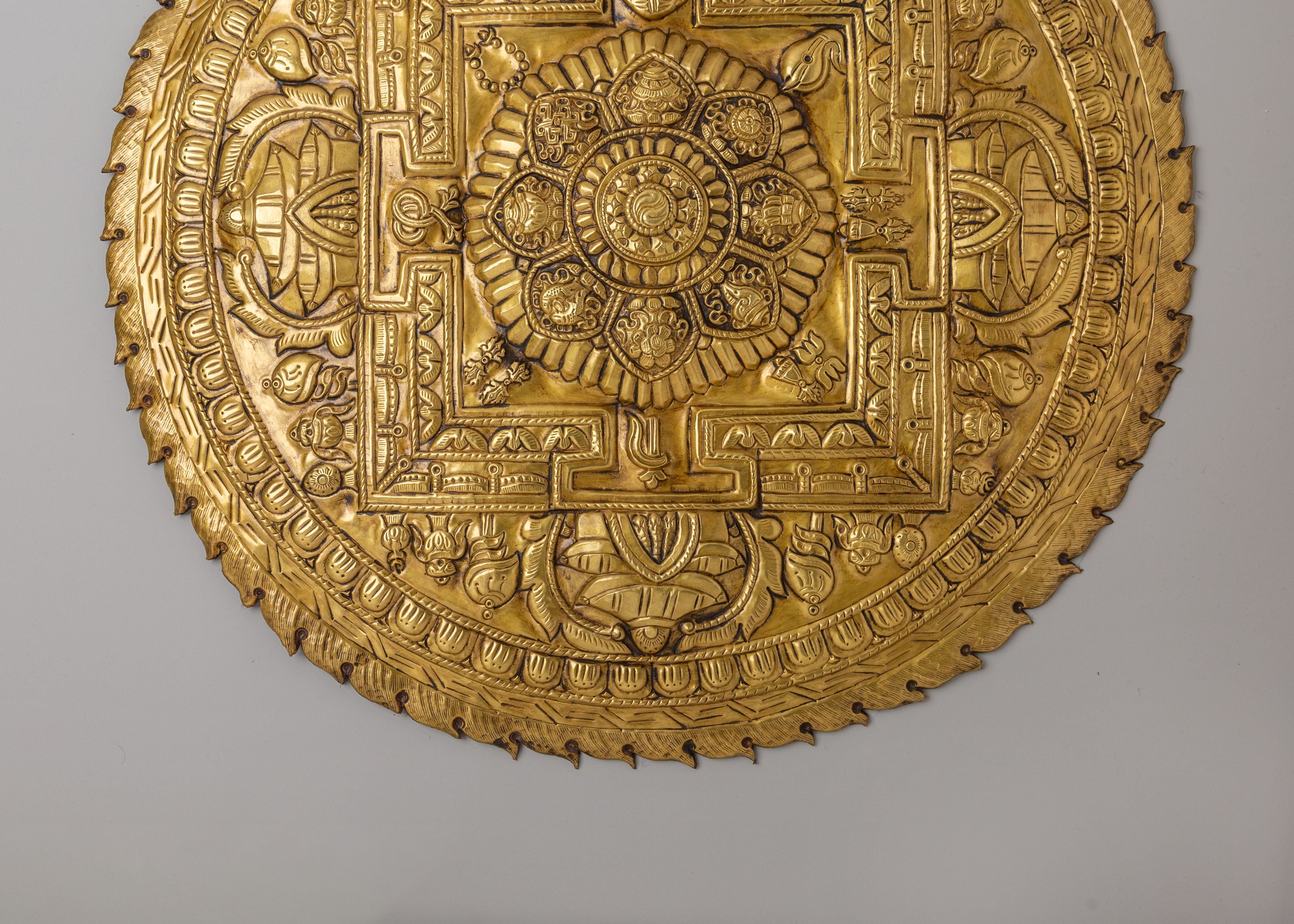 Astamangala Mandala Wall Art | Spiritual Tibetan Symbolism