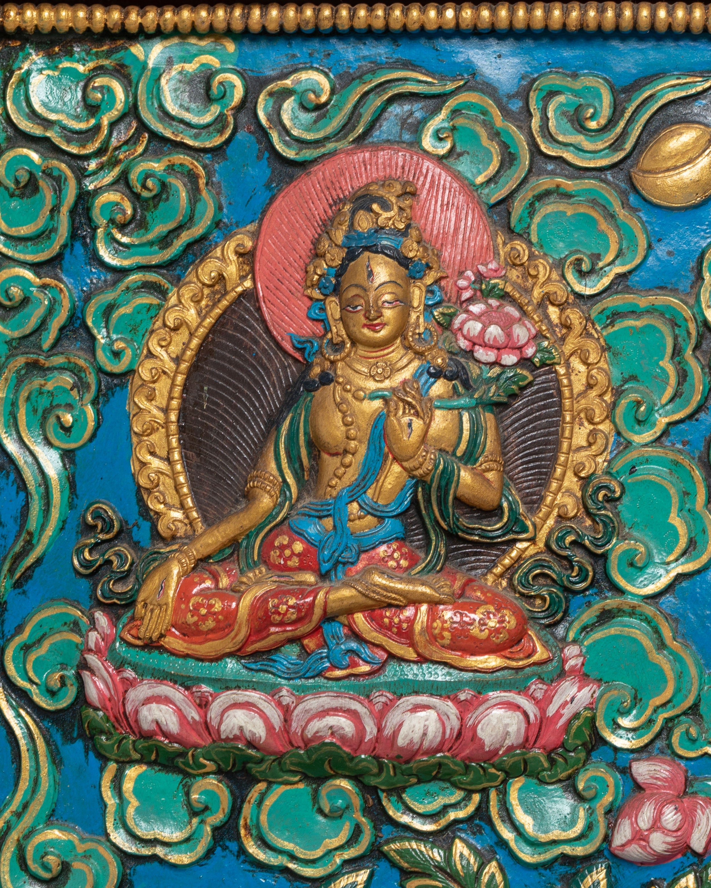 Bodhisattva Chenresig Thangka Wall Hanging | Tibetan Avalokiteshvara Decor