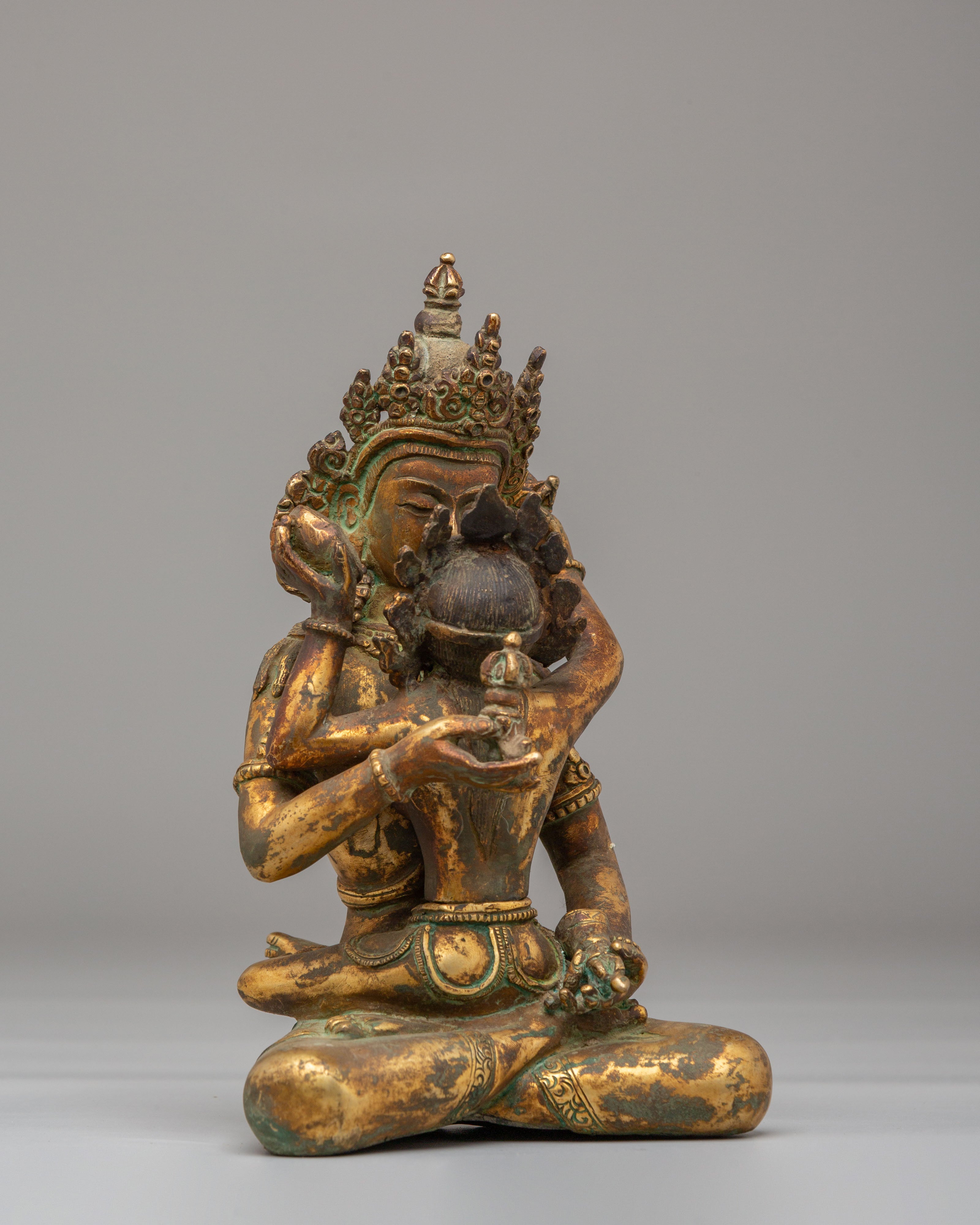 Vajrasattva With Consort Figurine | Vajragarvi Buddhist Sculpture