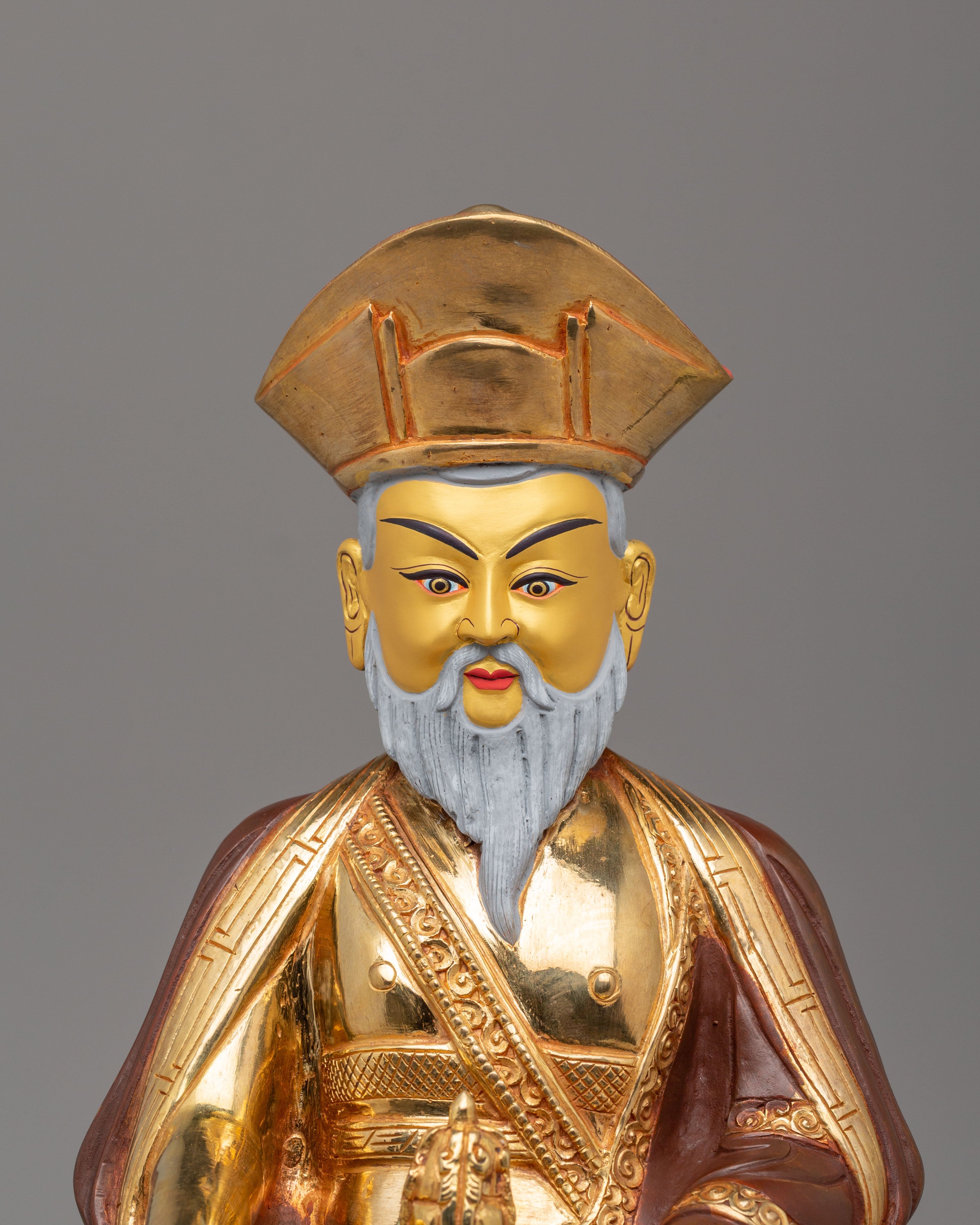 Vajrayana Guru Shapdum Statue | Handcrafted Tibetan Buddhist Master Figure
