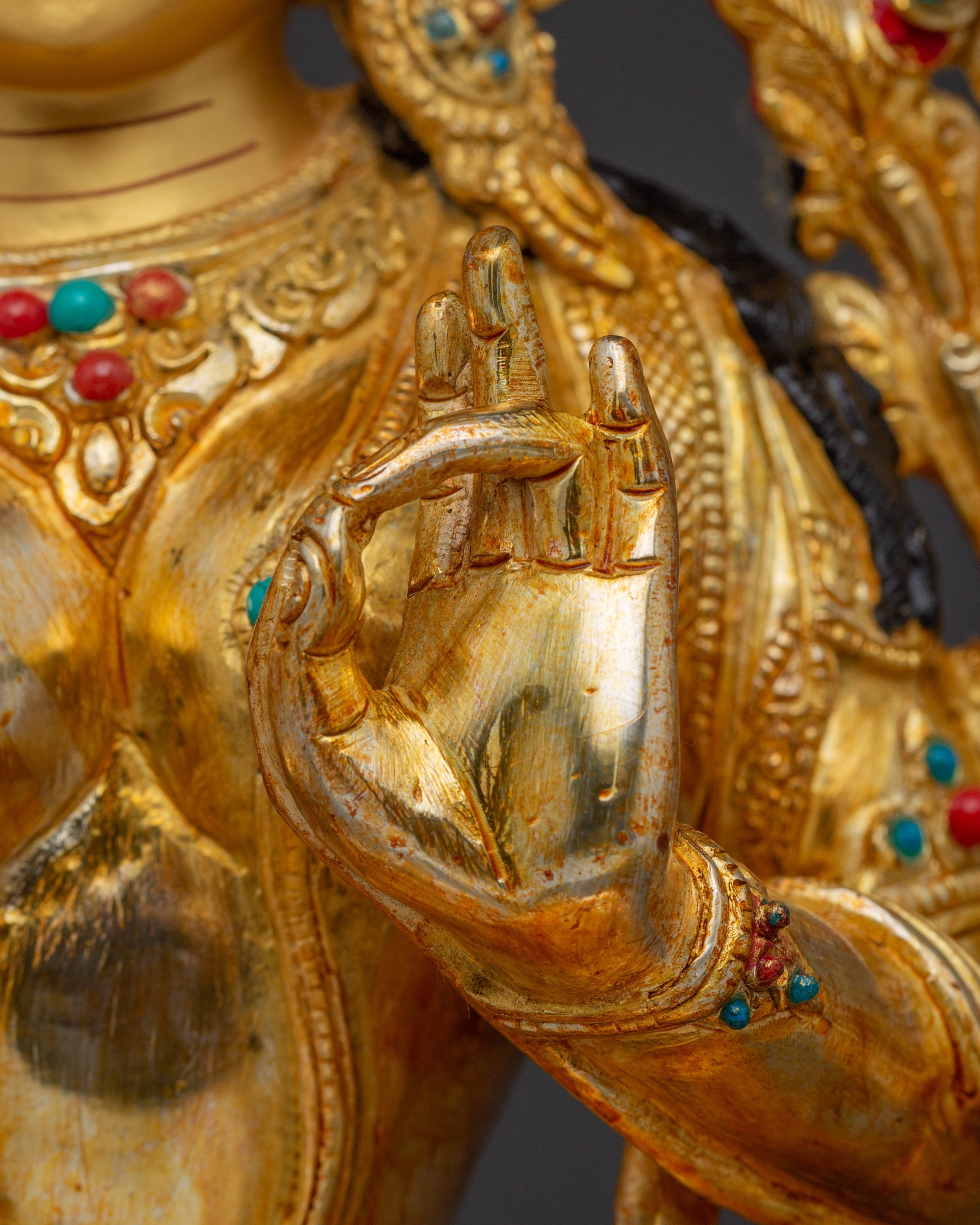 Serene Shyama Tara Handcrafted Statue | Green Tara - Mother of All Buddhas