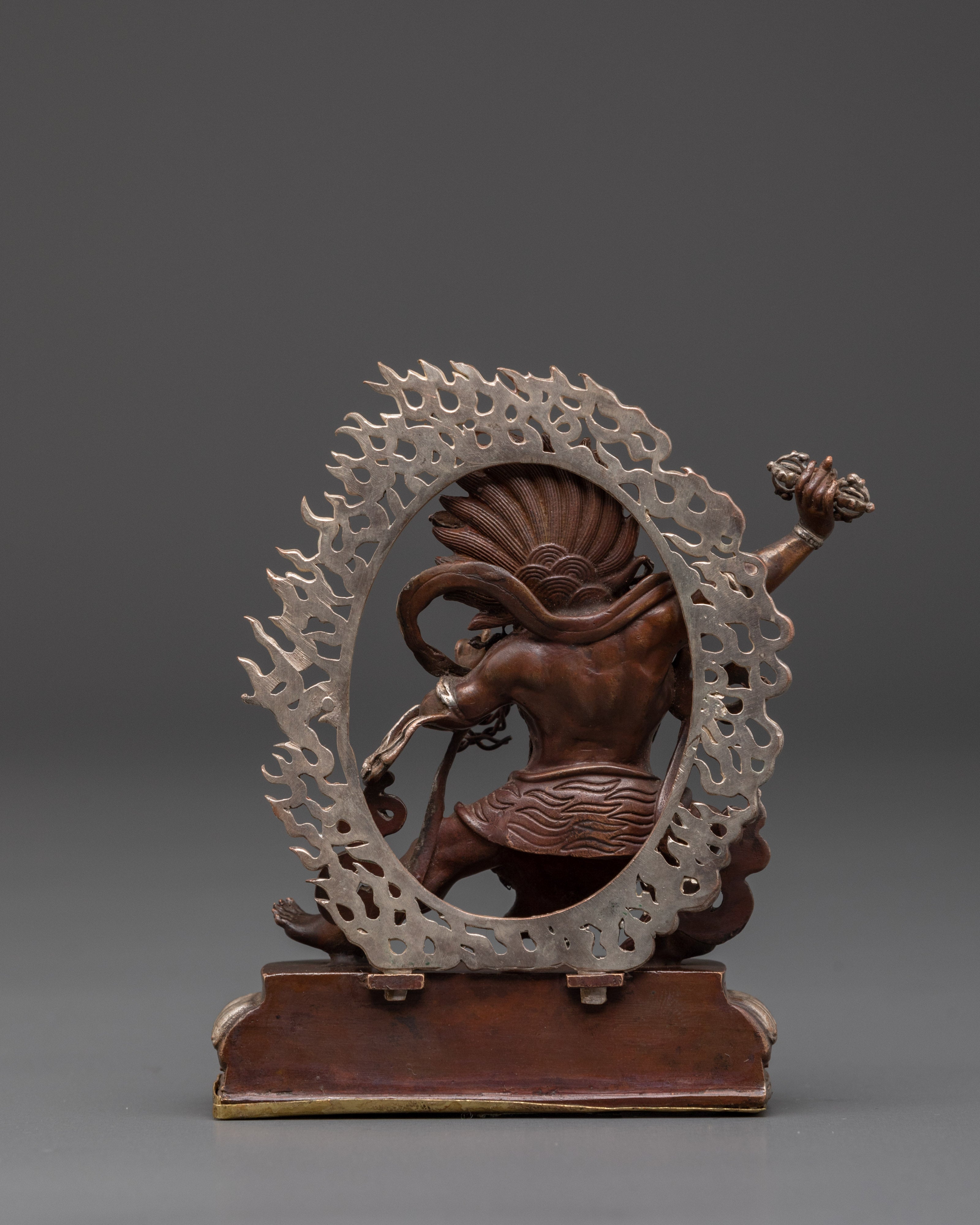 Vajrapani Copper Statue | Buddhist Protector Deity Sculpture