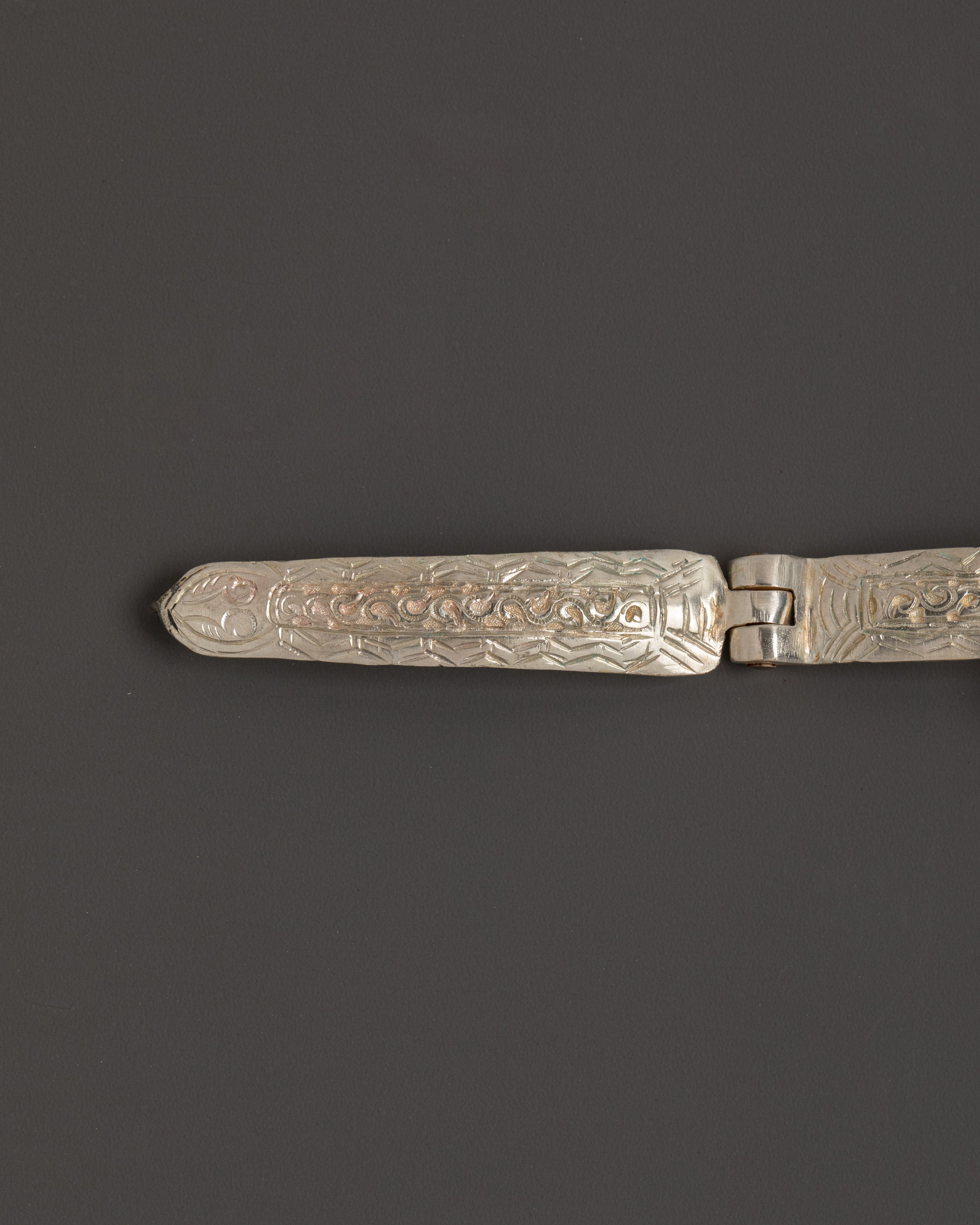 Traditional Tibetan Belt | Silver-Plated White Metal