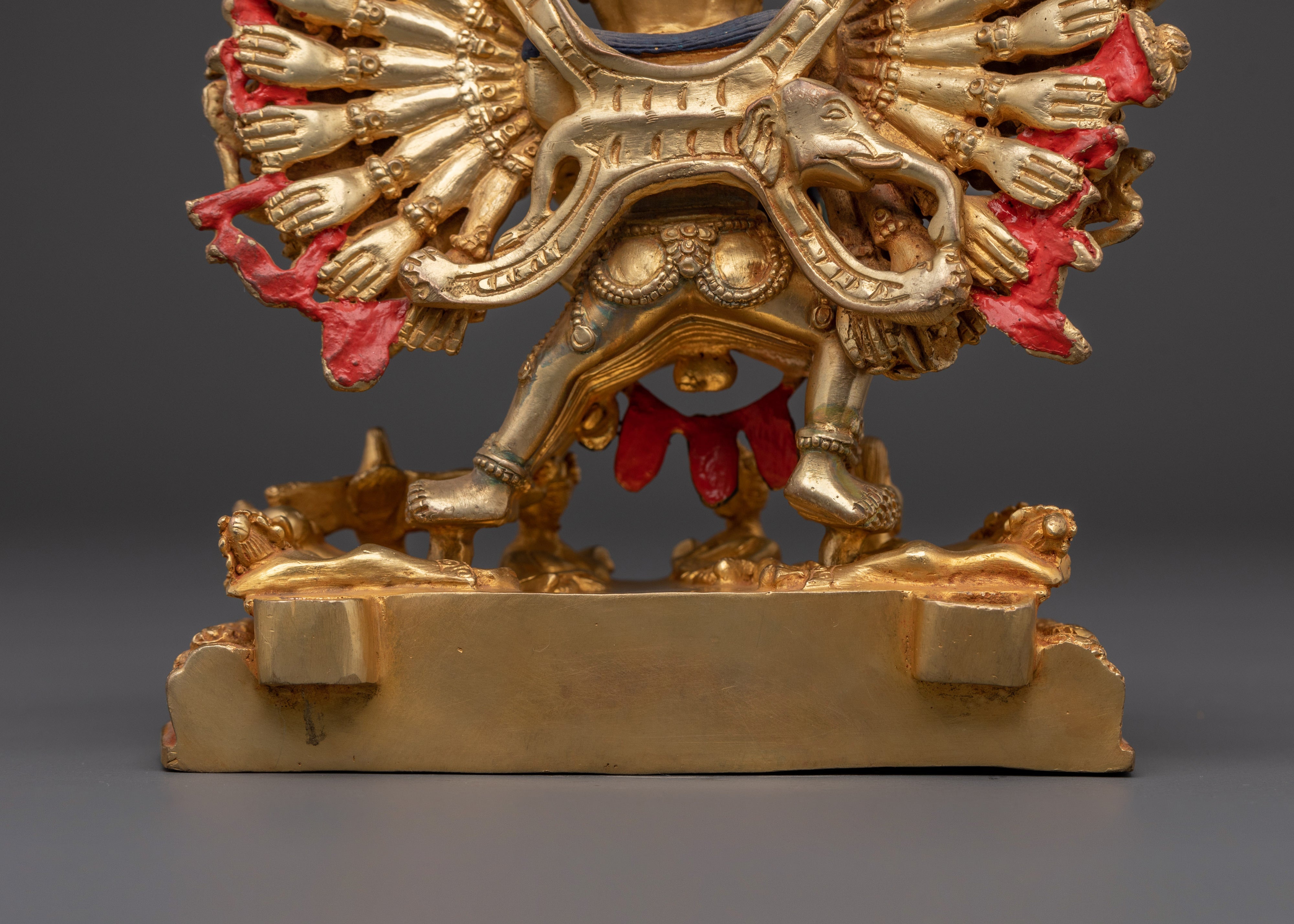 Sacred Conqueror of Death Yamantaka Statue | Tibetan Buddhist Deity Sculpture