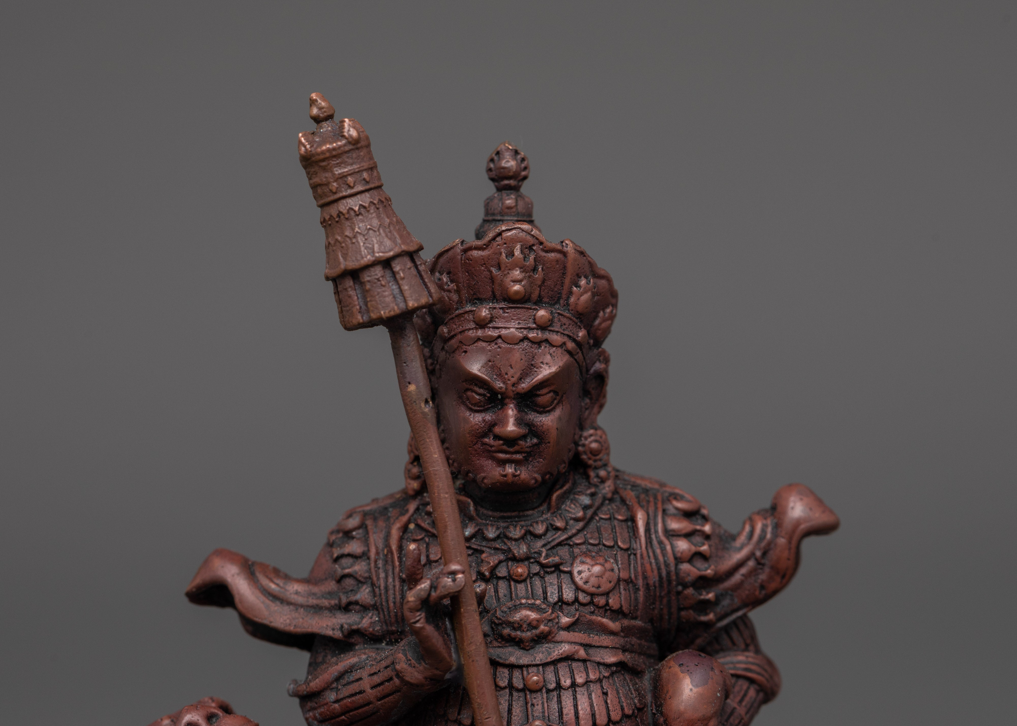 Oxidized Copper Namtoshe Statue | Buddhist Guardian Deity Sculpture