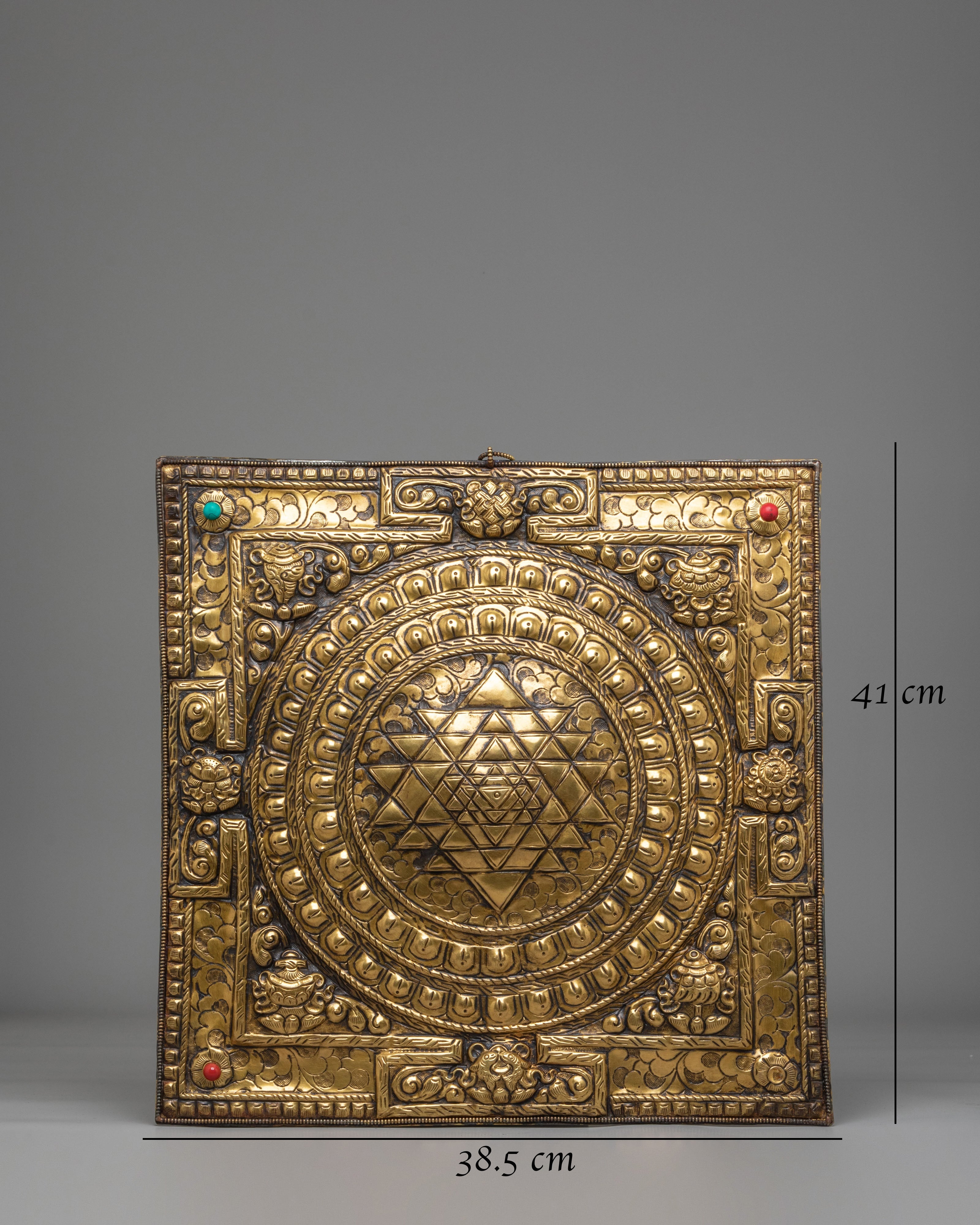 Tibetan Sri Yantra Wall Hanging | Sacred Artwork for Spiritual Blessings