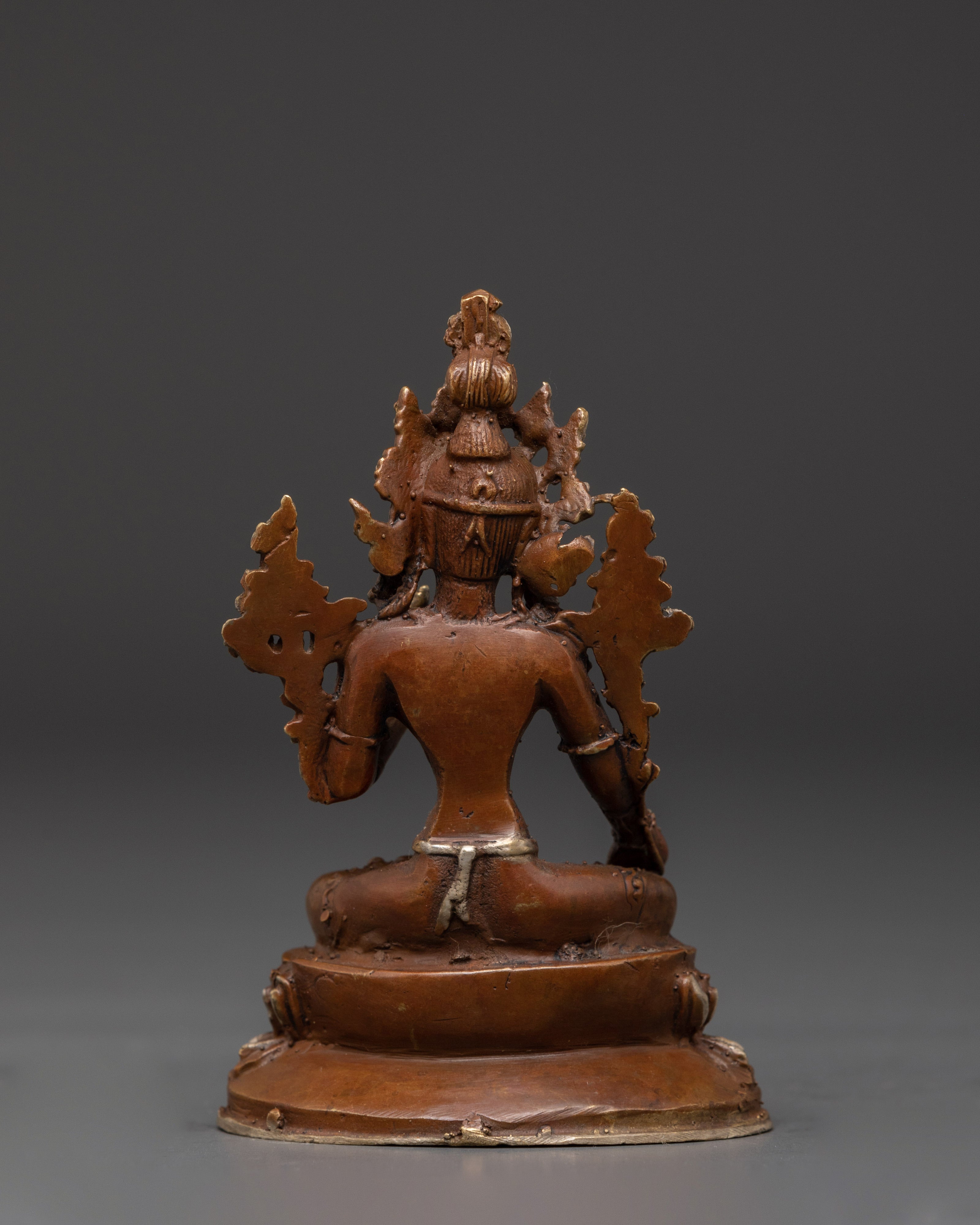 White Tara Compassionate Buddhist Goddess | Oxidized Copper Silver Plated Statue