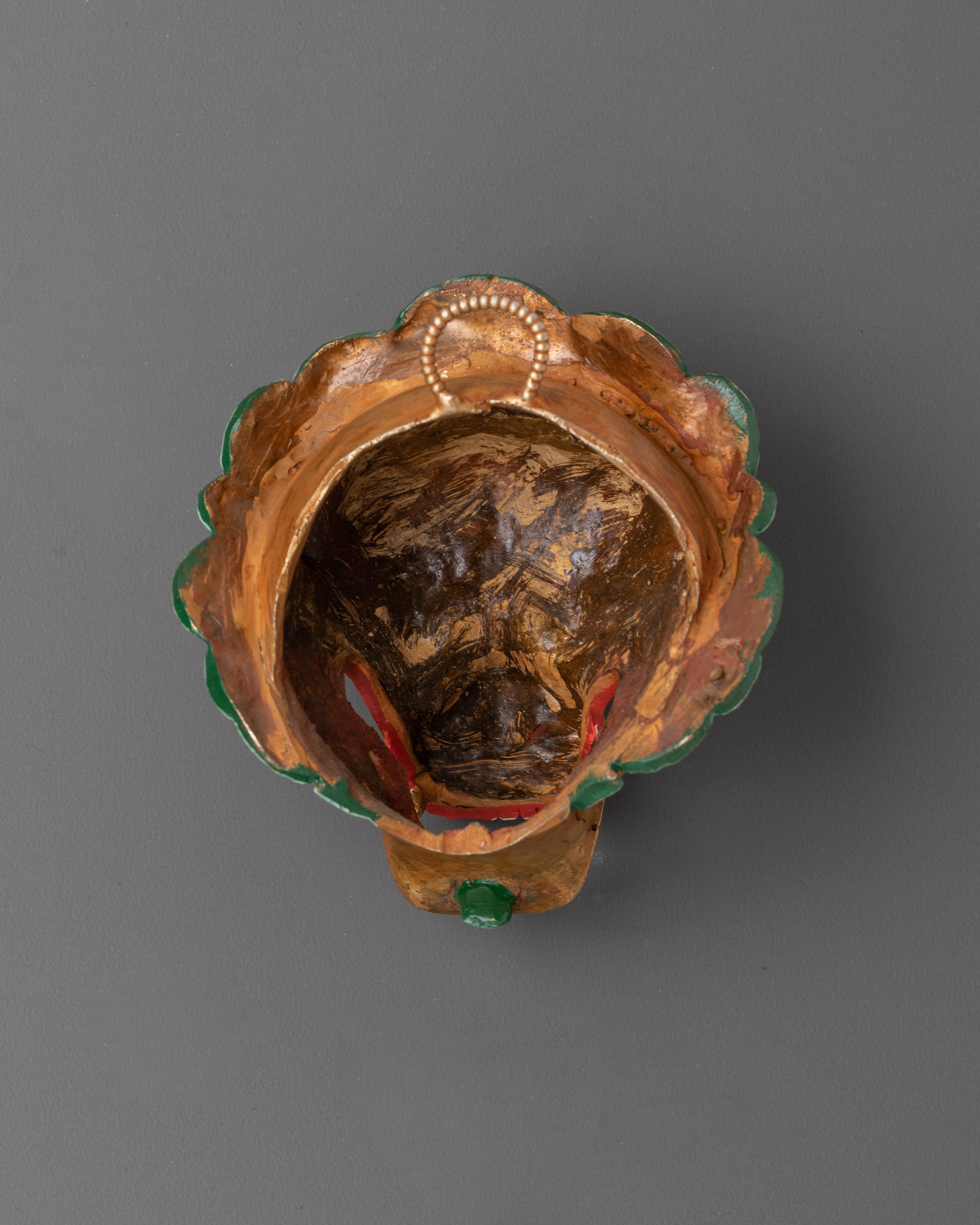 Sacred Mythical Guardian Wall Decor | Handcrafted Gold-Plated Copper Lion Masks