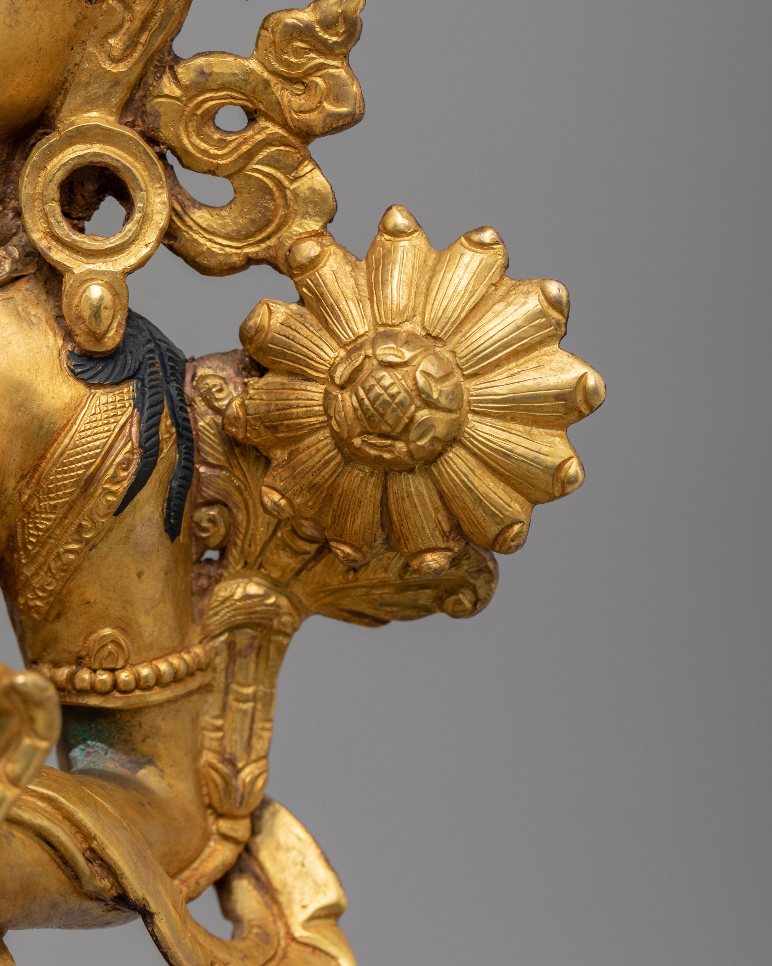 Standing Green Tara Buddhist Sculpture | Spiritual Home Decor