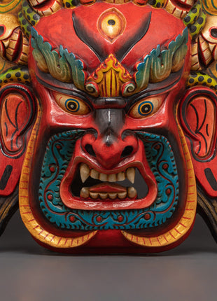 Wrathful Mask of Bhairav | A Powerful Guardian Symbol