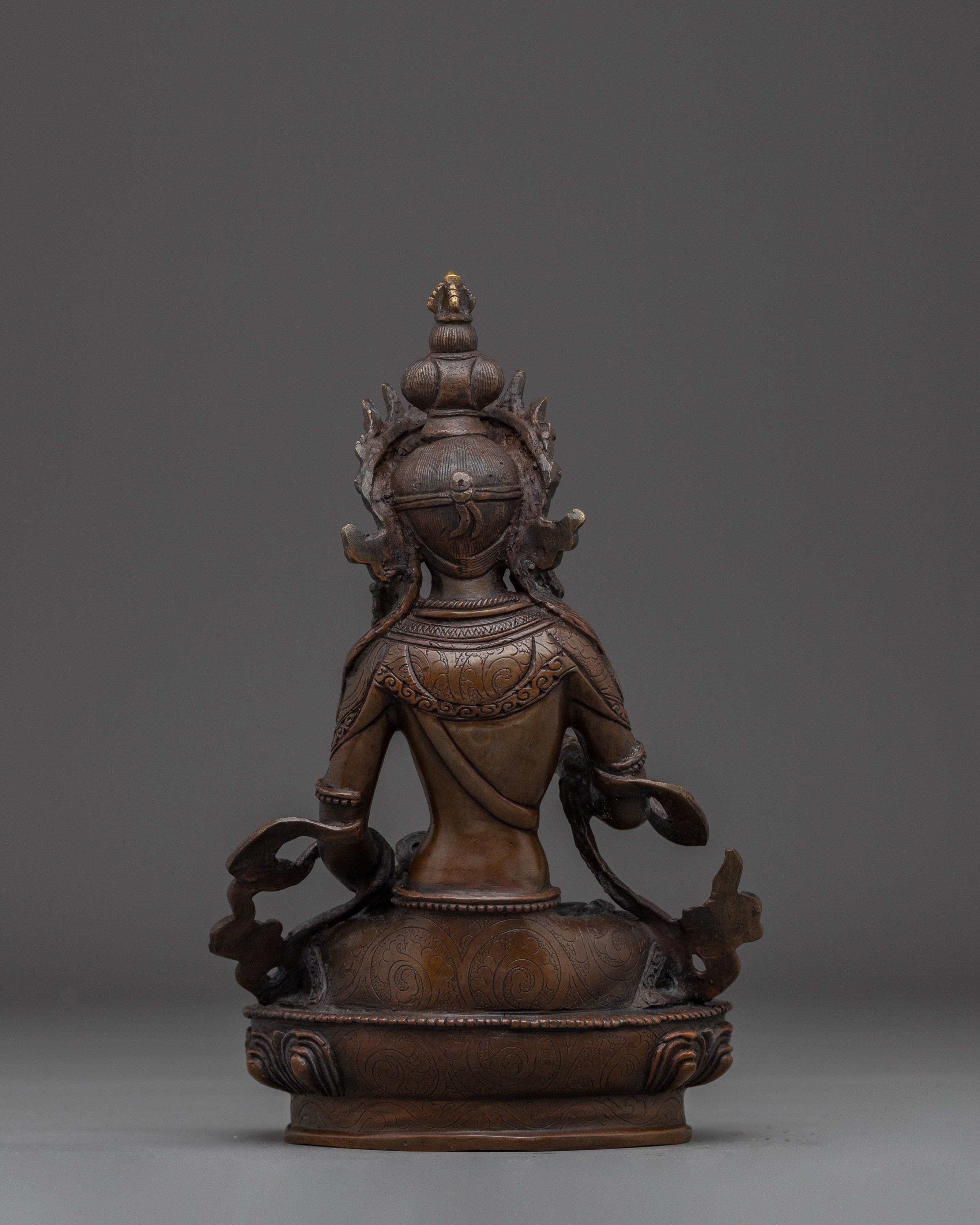 Dark Oxidized Copper Vajrasattva Statue | Dorje Sempa - Supreme Purifier