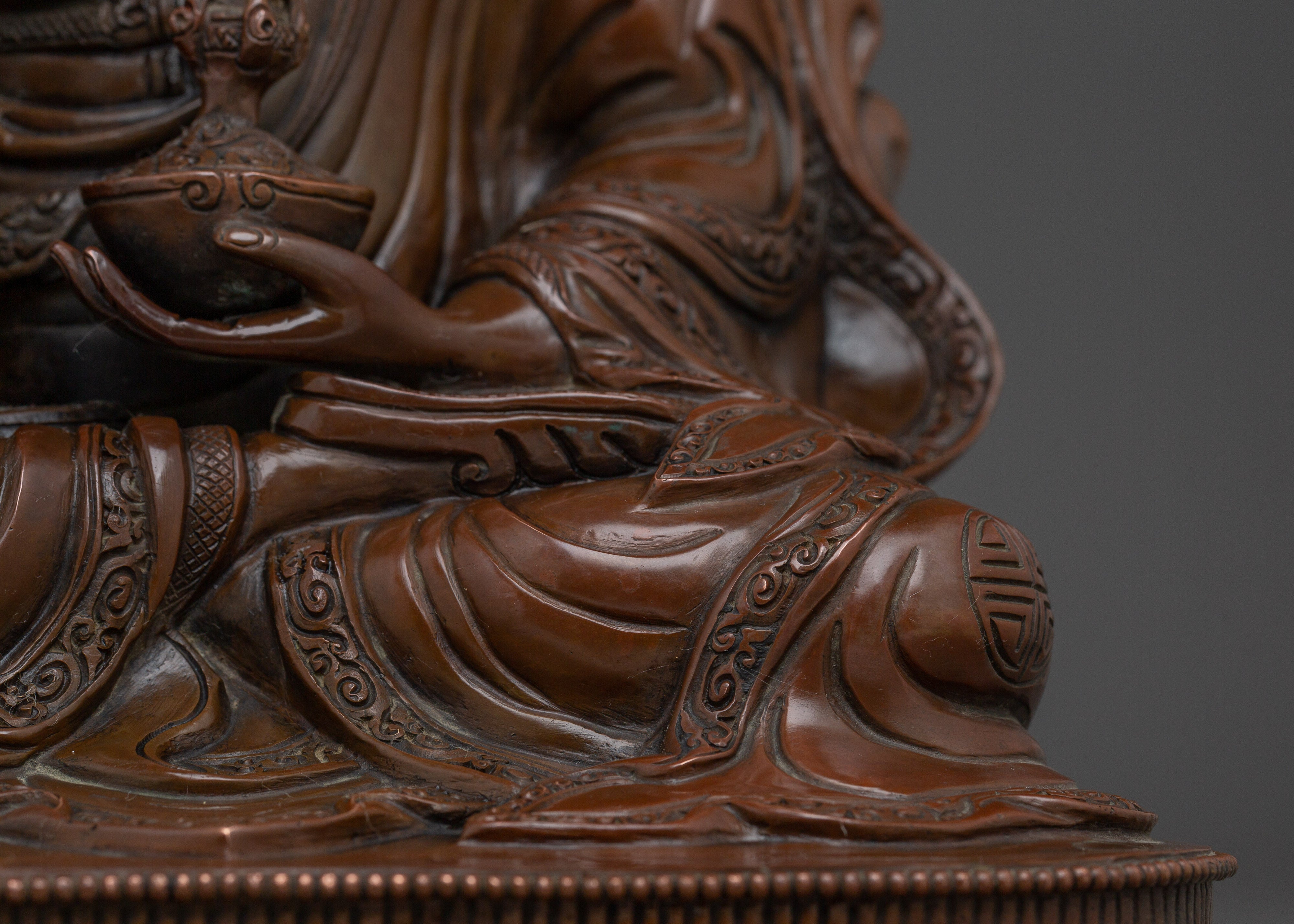 Guru Tsokye Statue | Oxidized Himalayan Artwork