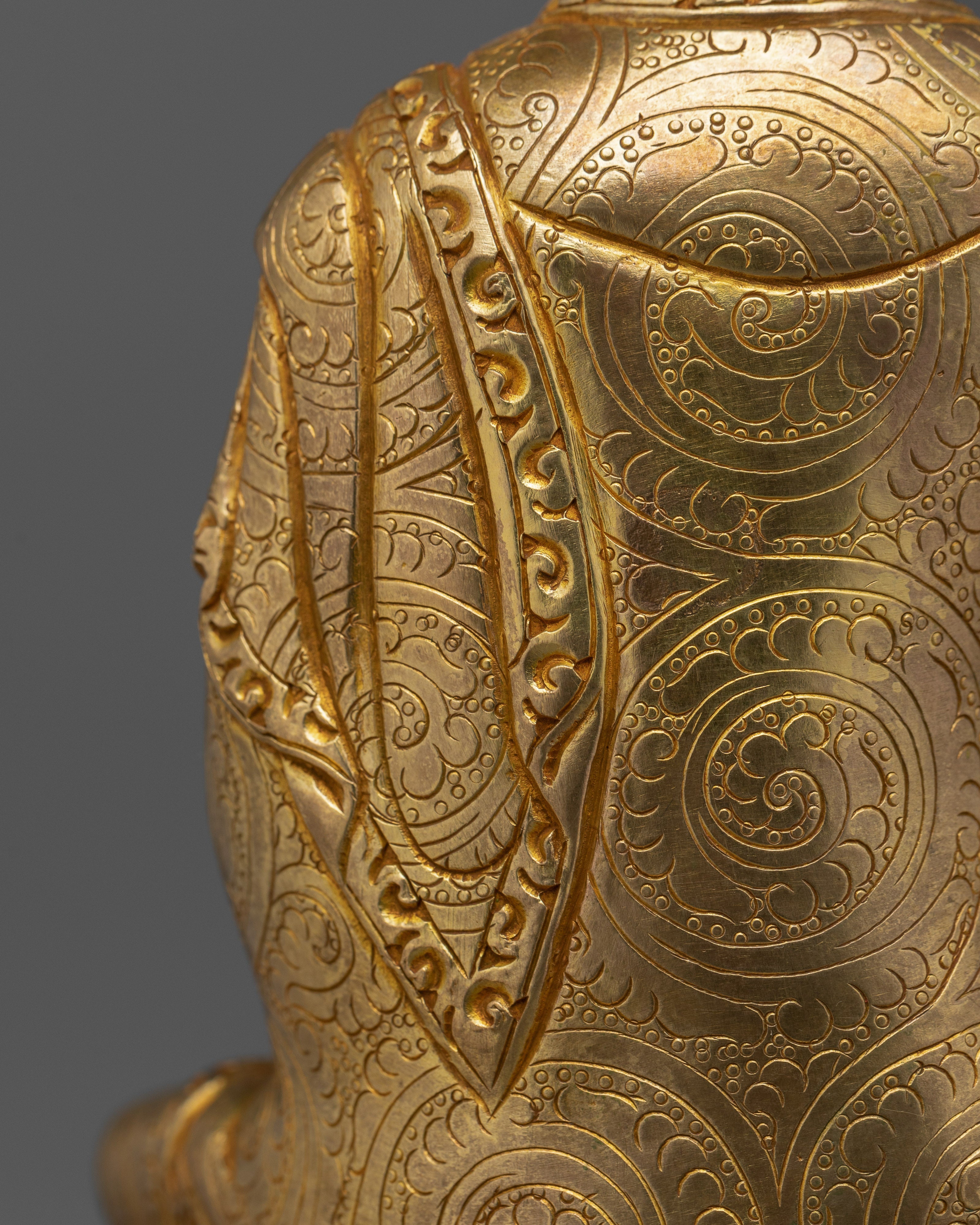 Dharma Teacher Shakyamuni Buddha Altar Statue | Handcrafted Spiritual Icon