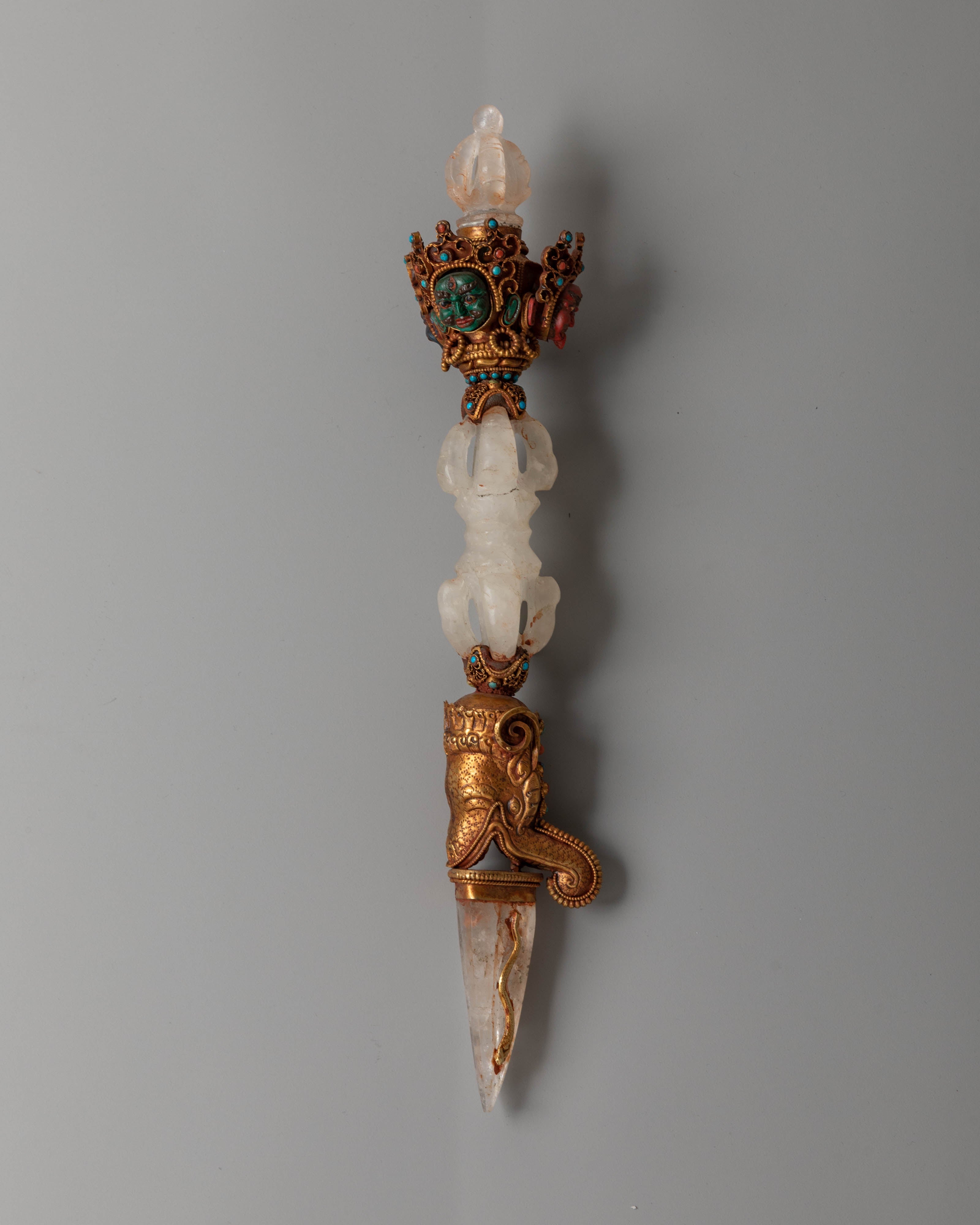 Traditional Himalayan Phurba Dagger | Tibetan Ritual Dagger for Protection