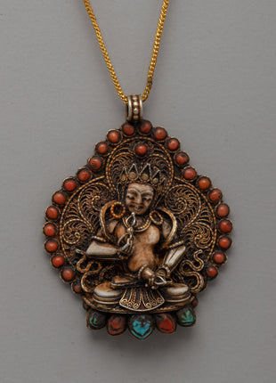 Copper Pendant Featuring Semi-Precious Stones