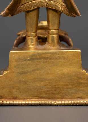 Newari Sculpture with Oil Lamp | Ritual Decor and Spiritual Light Offering