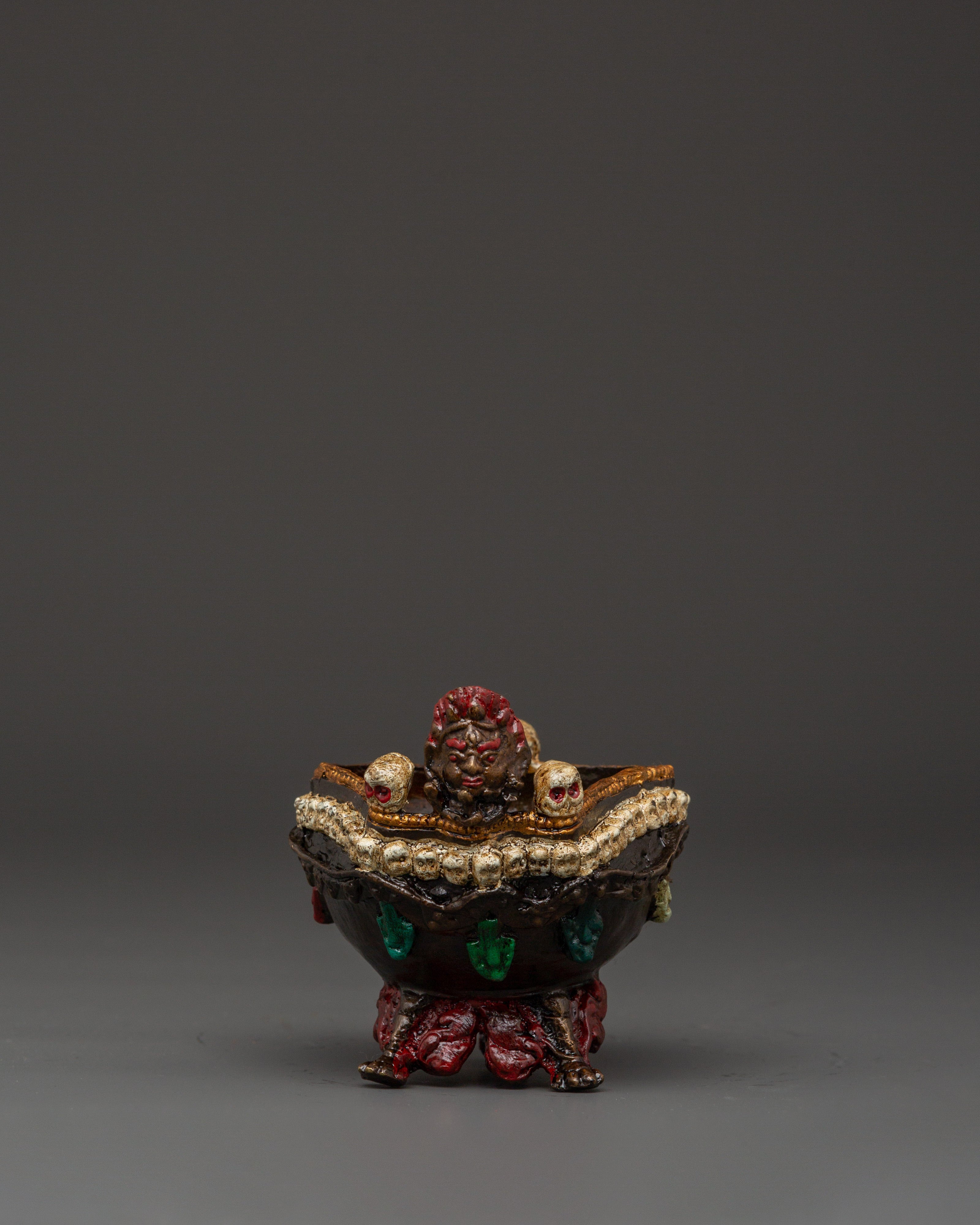 Tantric Kapala Bowl | Copper Ritual Skull Cup