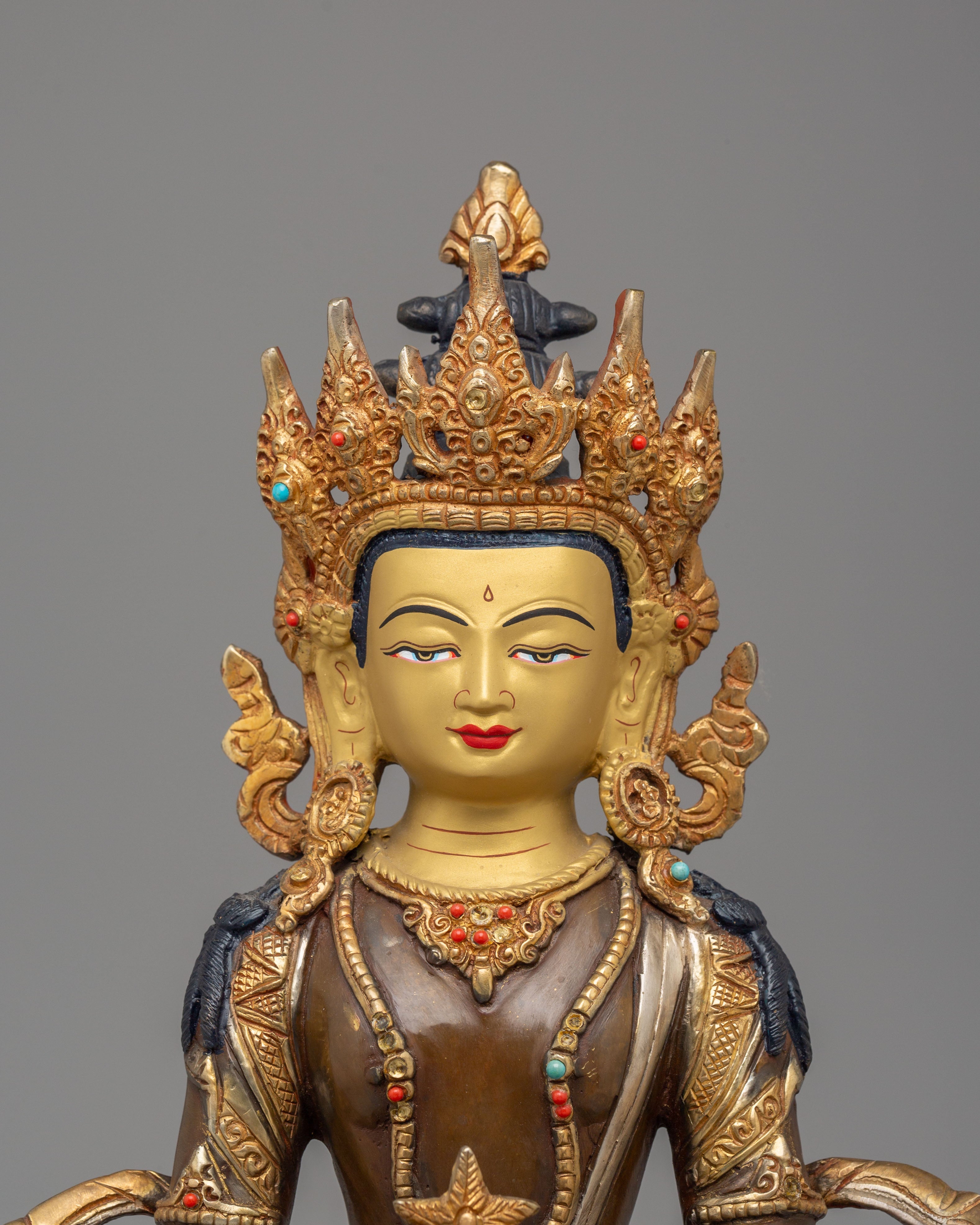 Amitayus Statue for Longevity | Handcrafted Tibetan Buddha Art