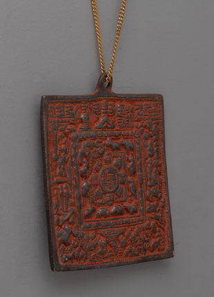 Traditional Buddhist Brass Locket with Sacred Motifs | Perfect for Spiritual Devotion